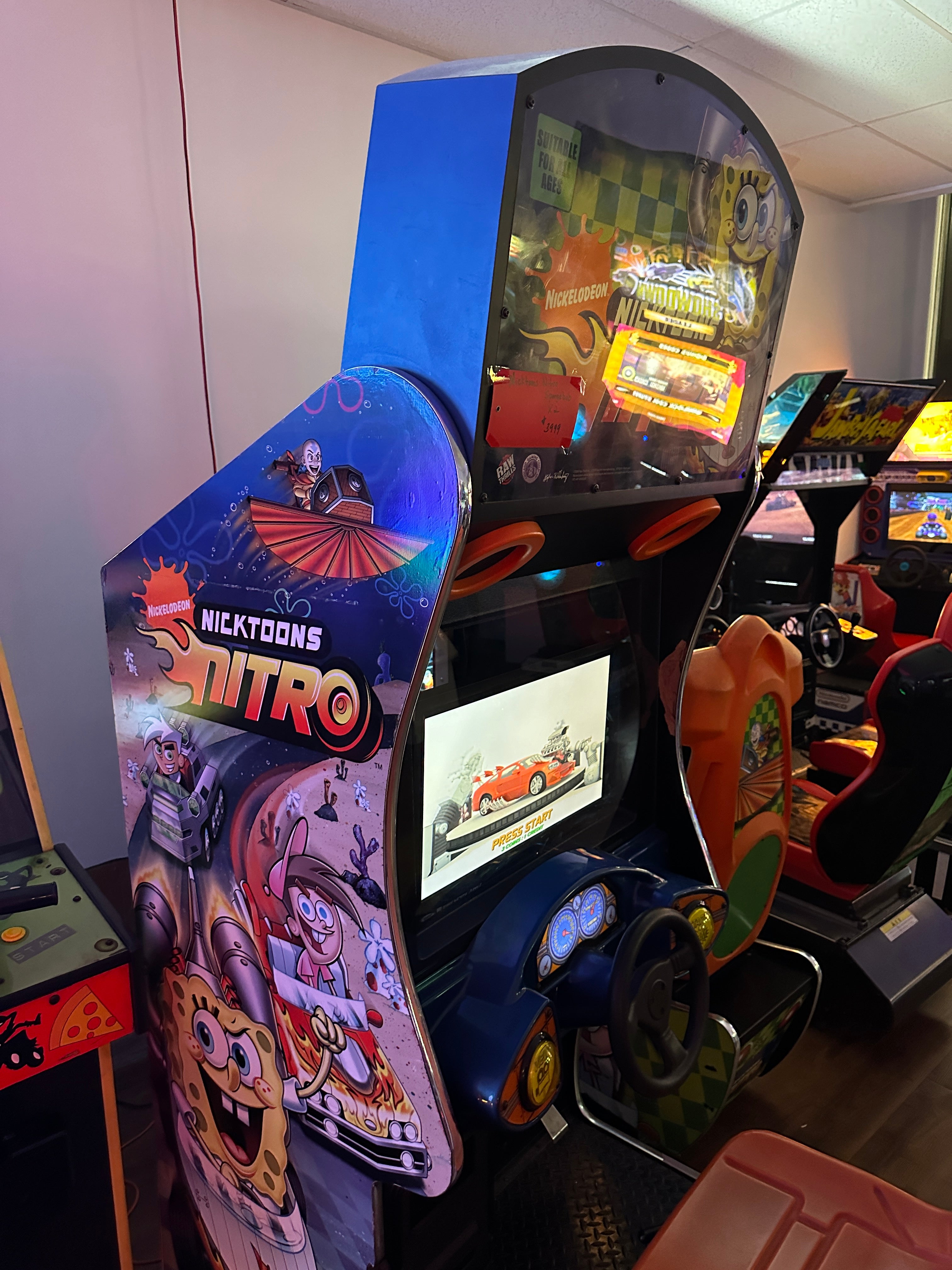 Chicago Gaming Company Nicktoons Racing Arcade Game