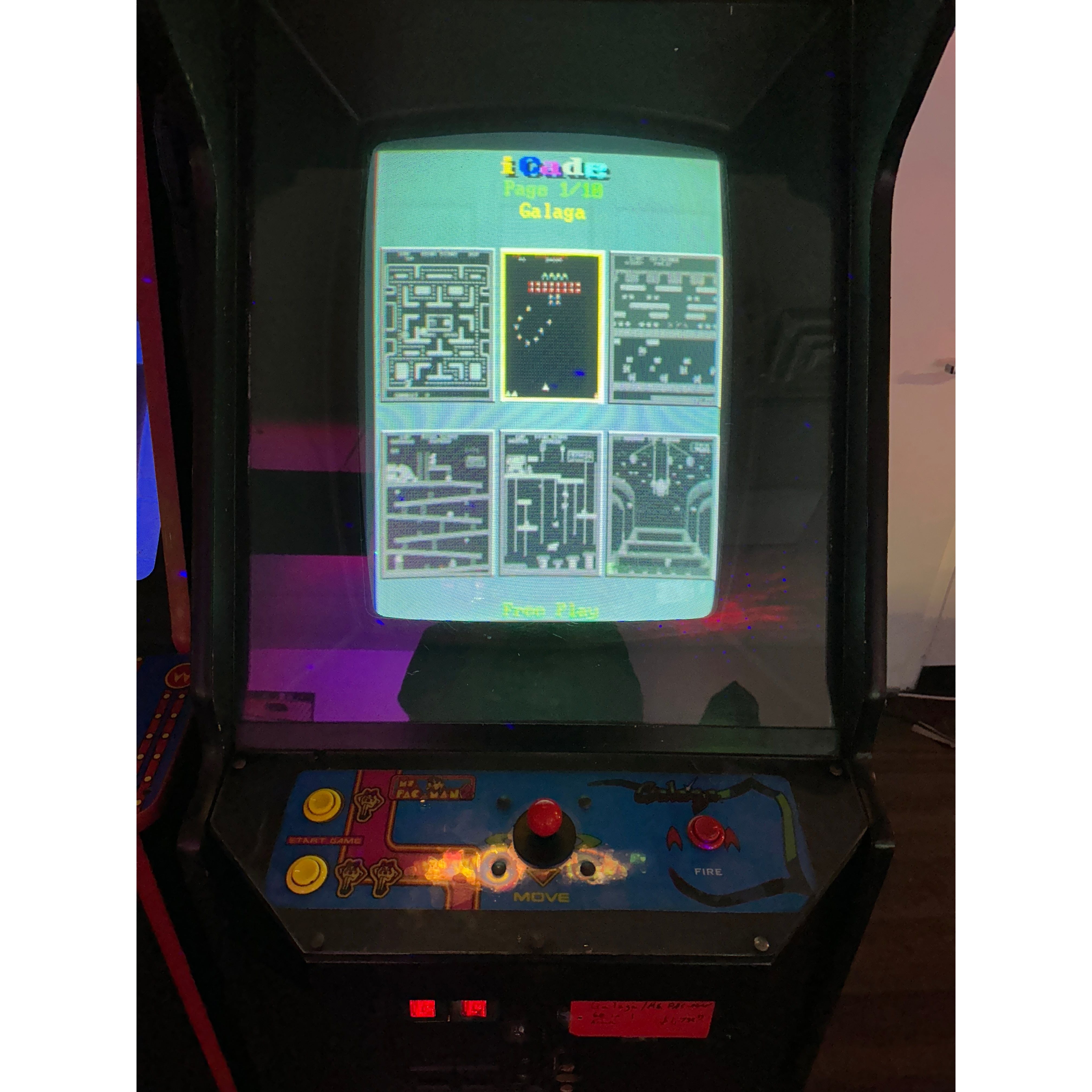 Namco 20 Year Reunion Ms. Pacman and Galaga Arcade Game