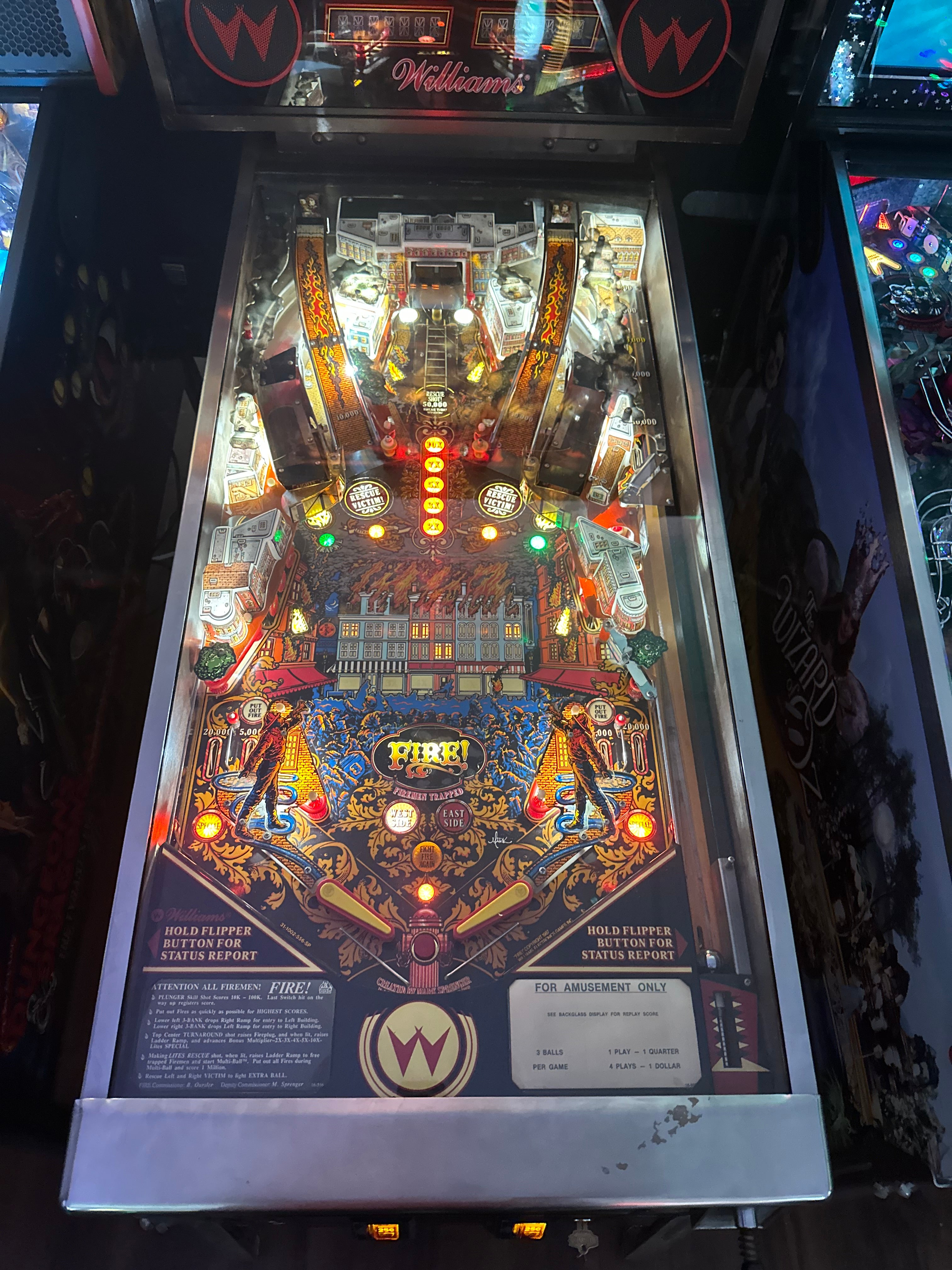 Williams Fire! Pinball Machine