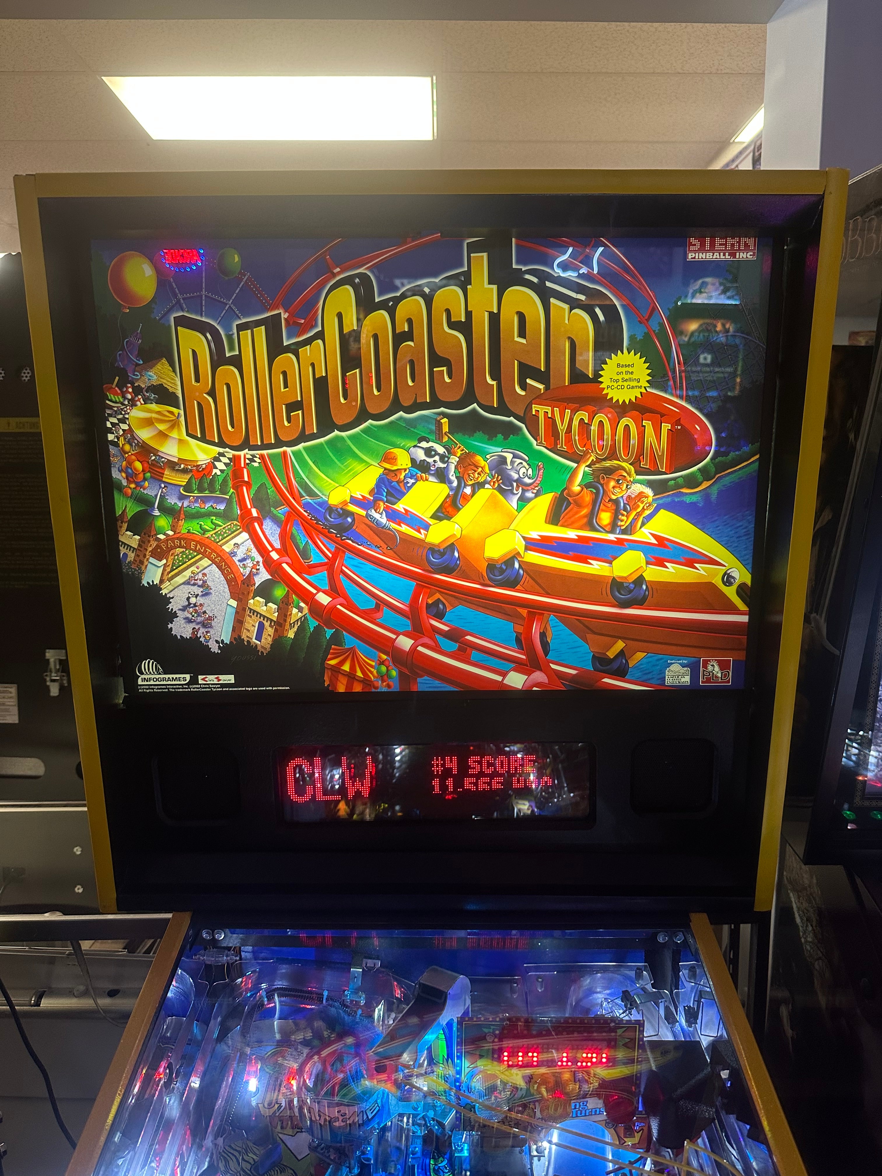 Stern Pinball Roller Coaster Tycoon Pinball Machine