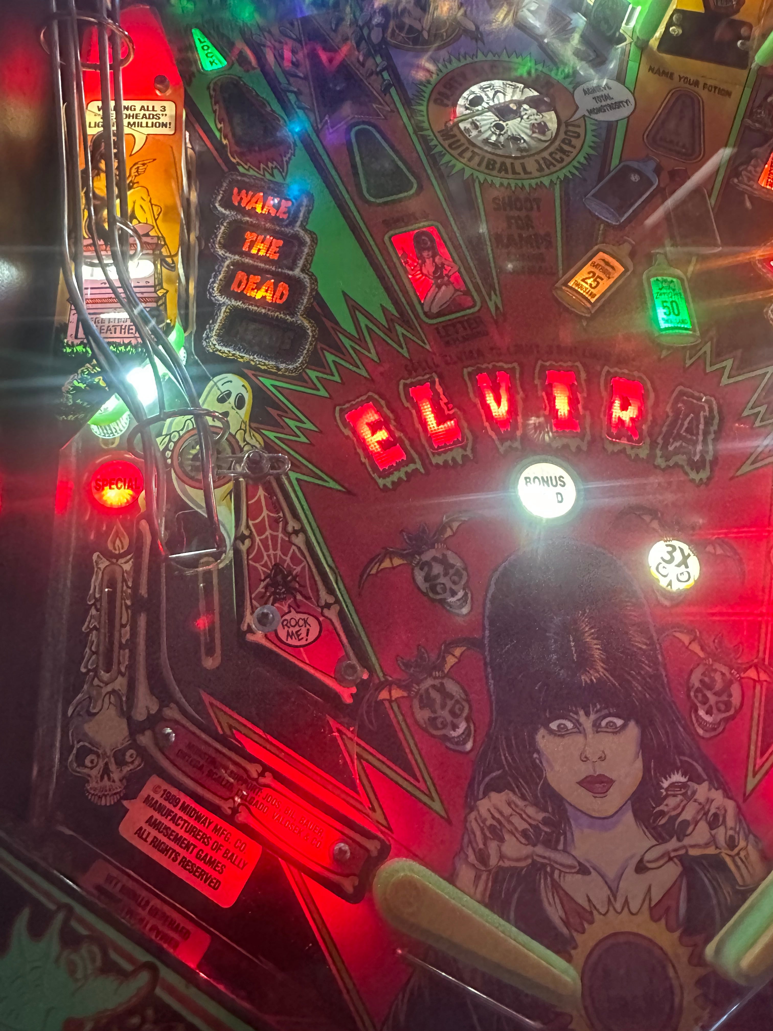 Bally Elvira and the Party Monsters Pinball Machine