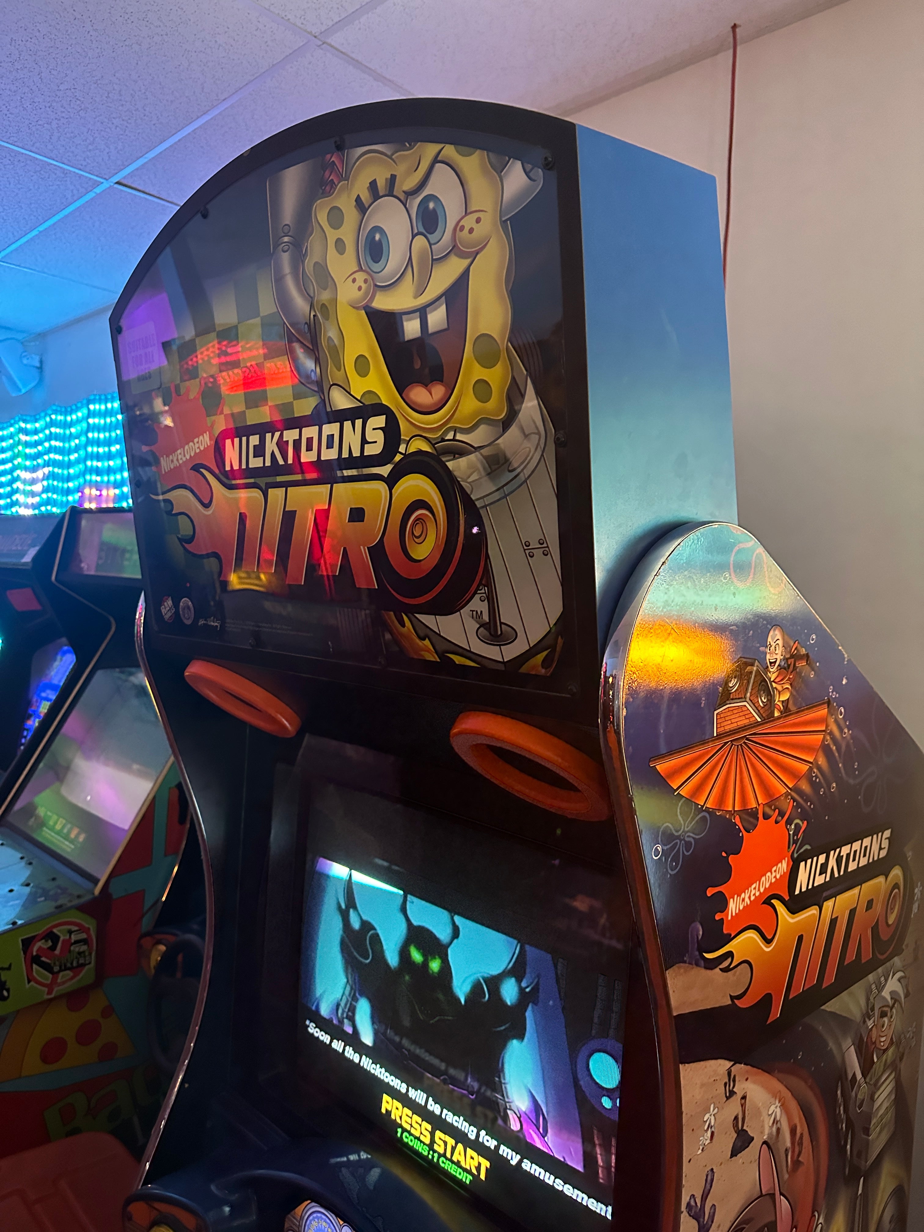 Chicago Gaming Company Nicktoons Racing Arcade Game