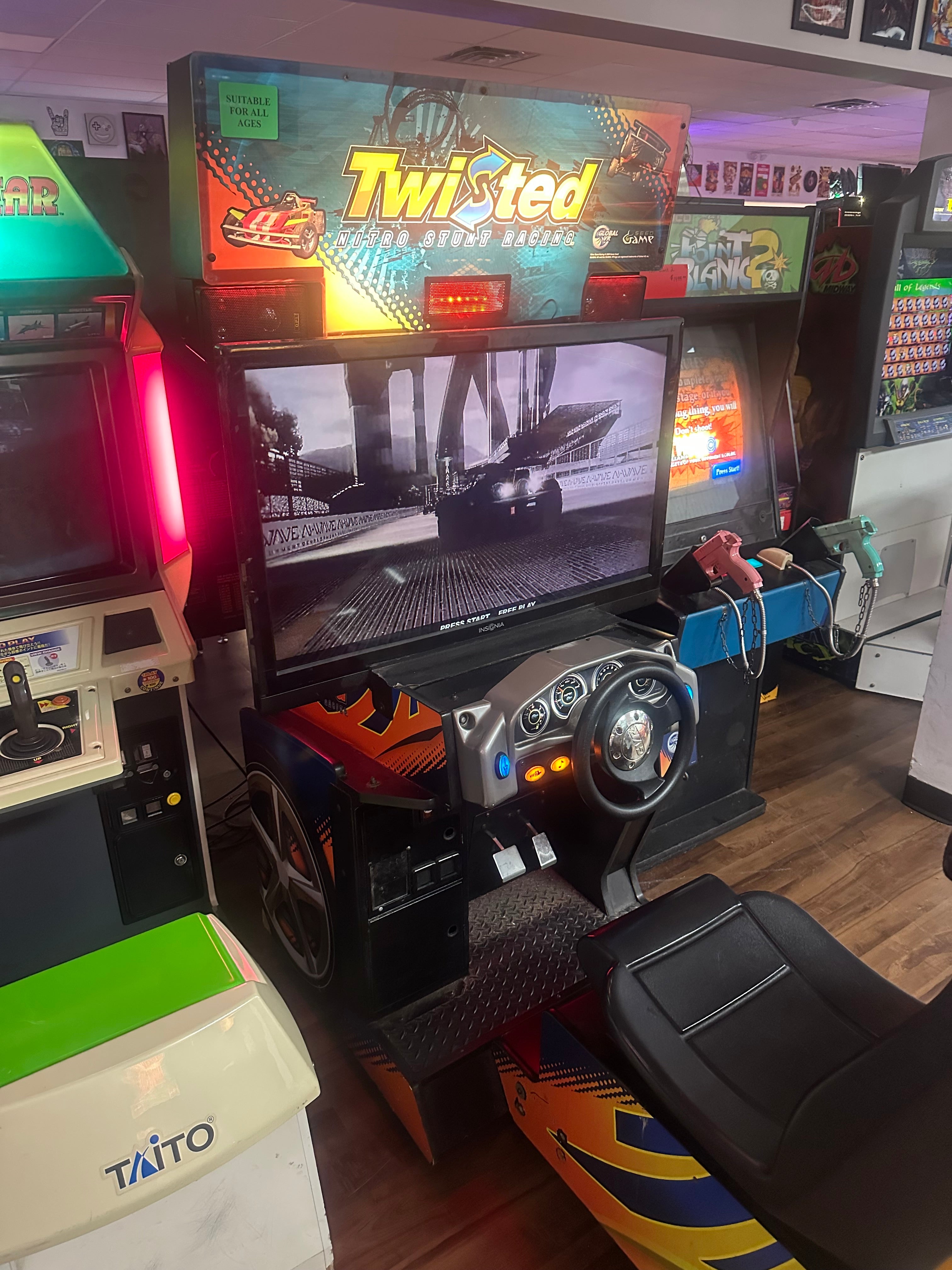 GlobalVR Twisted Nitro Stunt Racing Arcade Game