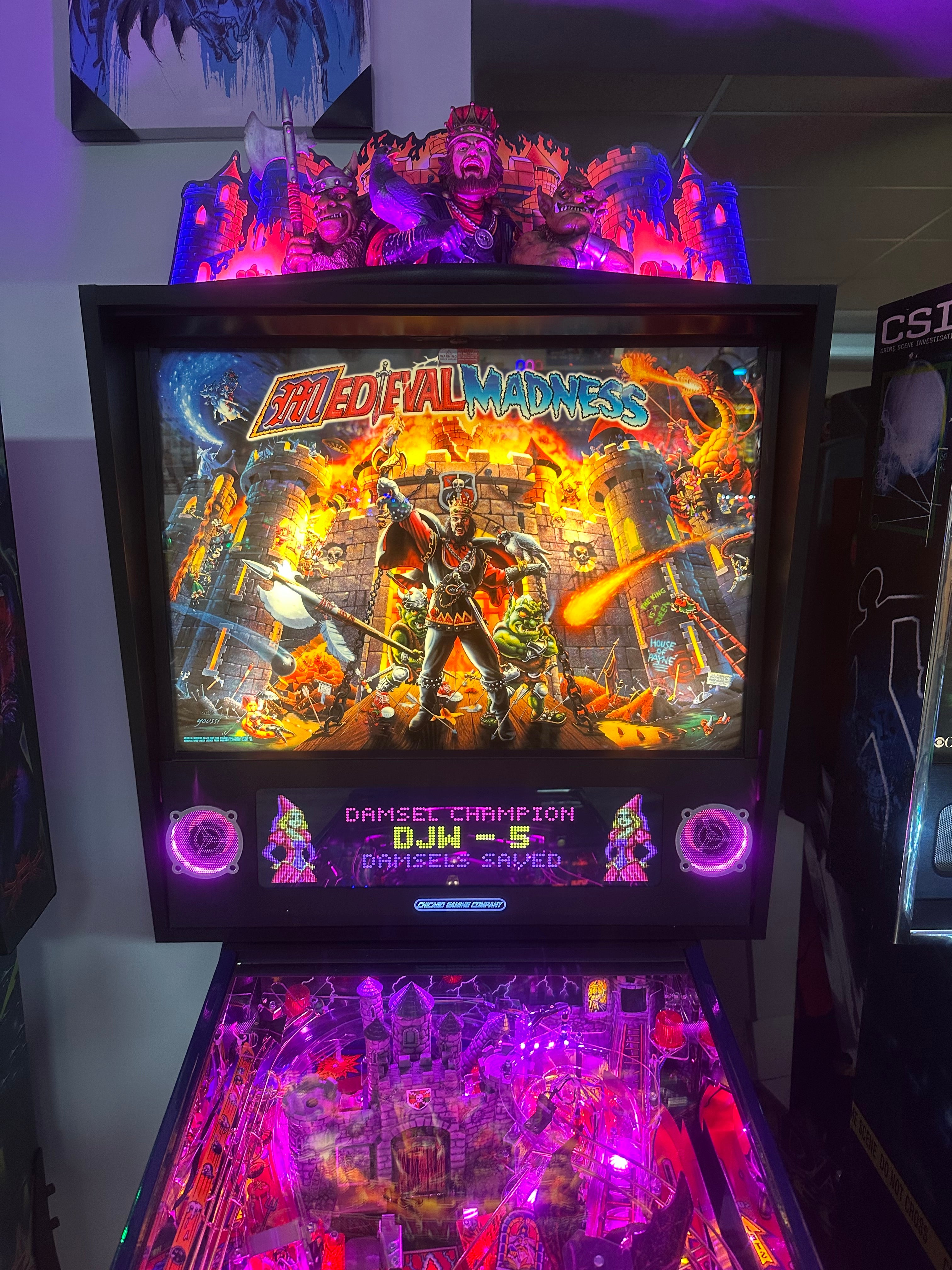Chicago Gaming Company Medieval Madness Merlin's Edition Pinball Machine