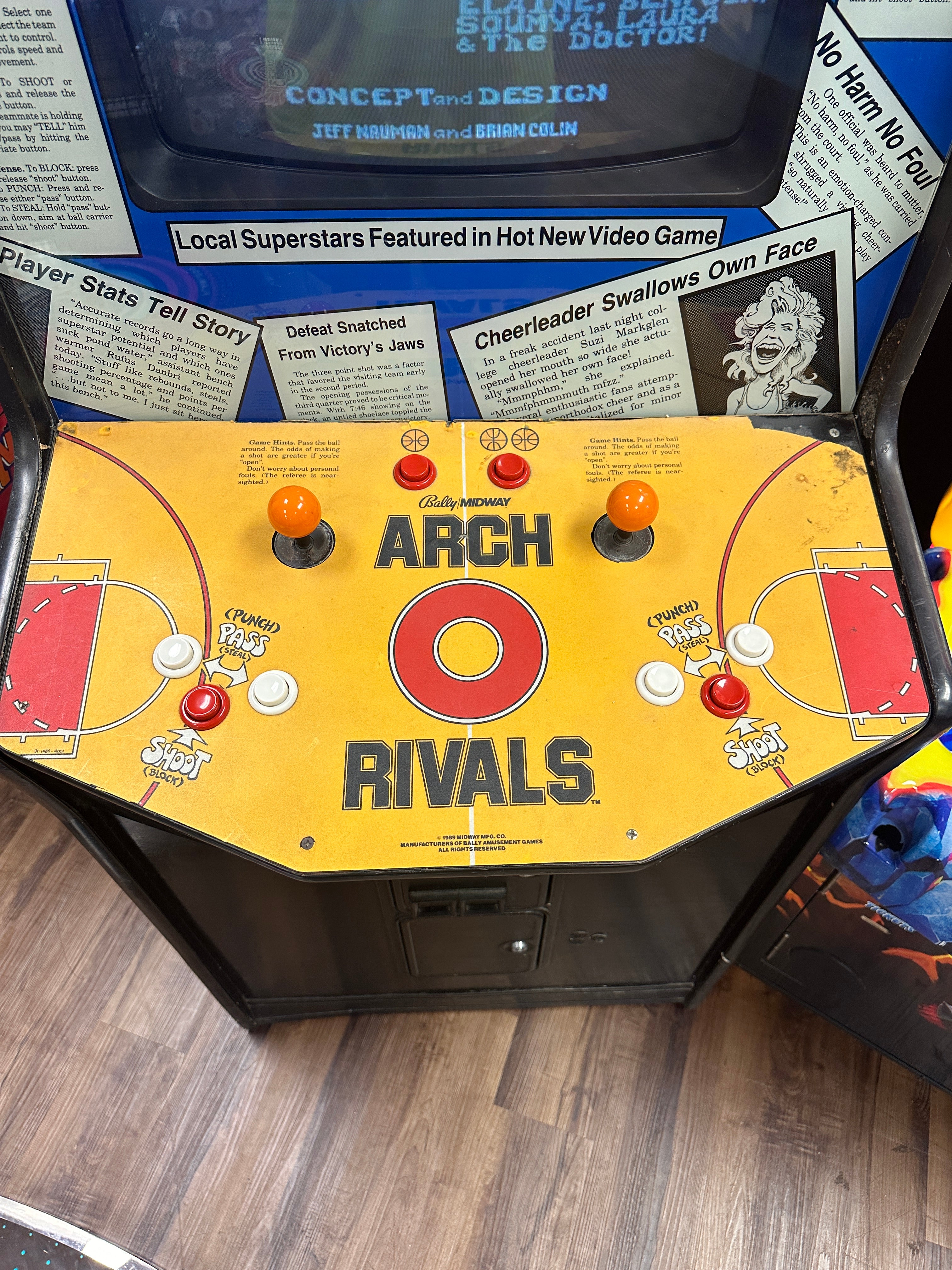 Bally Midway Arch Rivals Arcade Game