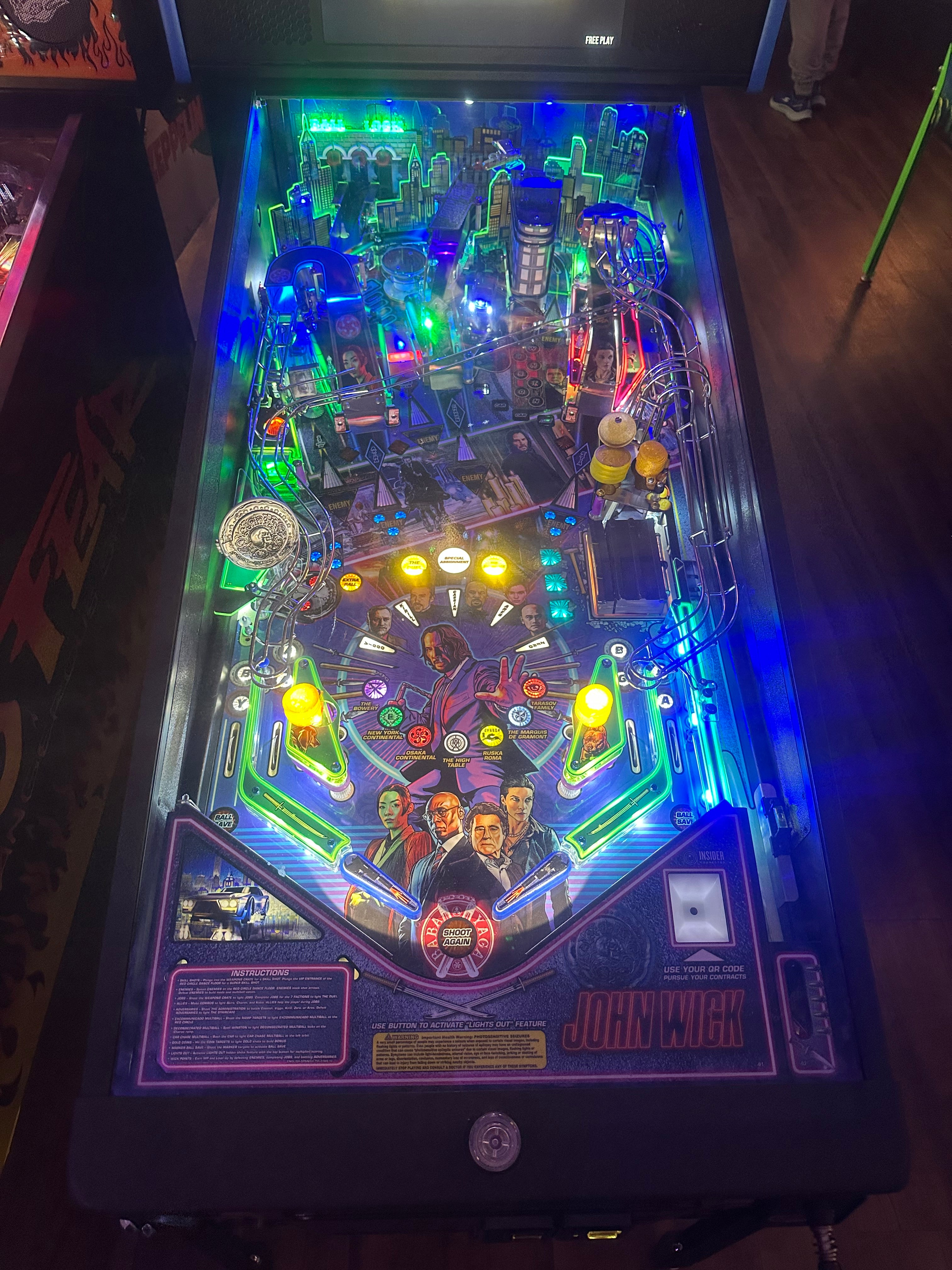 Stern Pinball LOADED John Wick Premium Pinball Machine