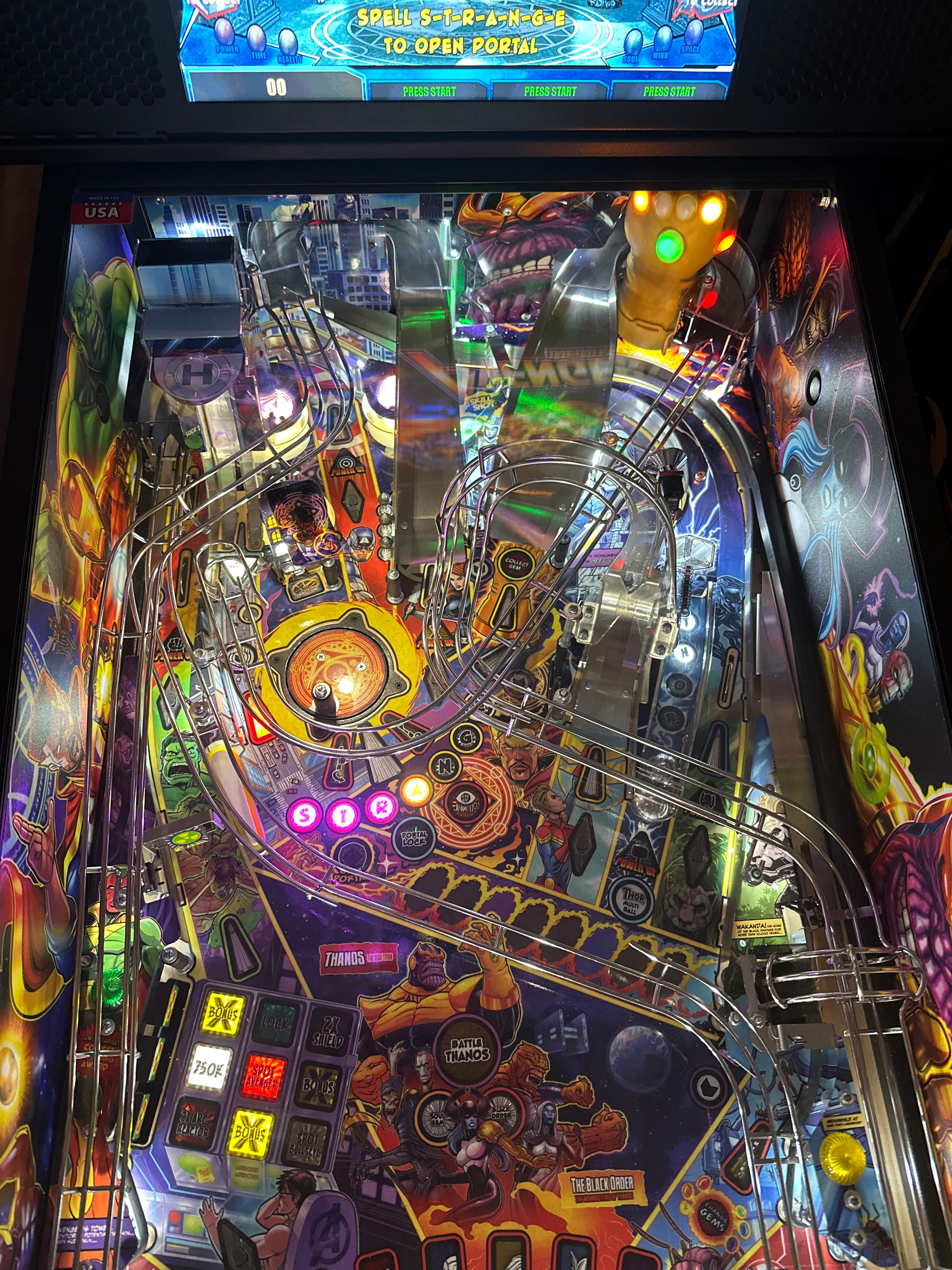 Stern Pinball Avengers Infinity Quest Premium Pinball Machine