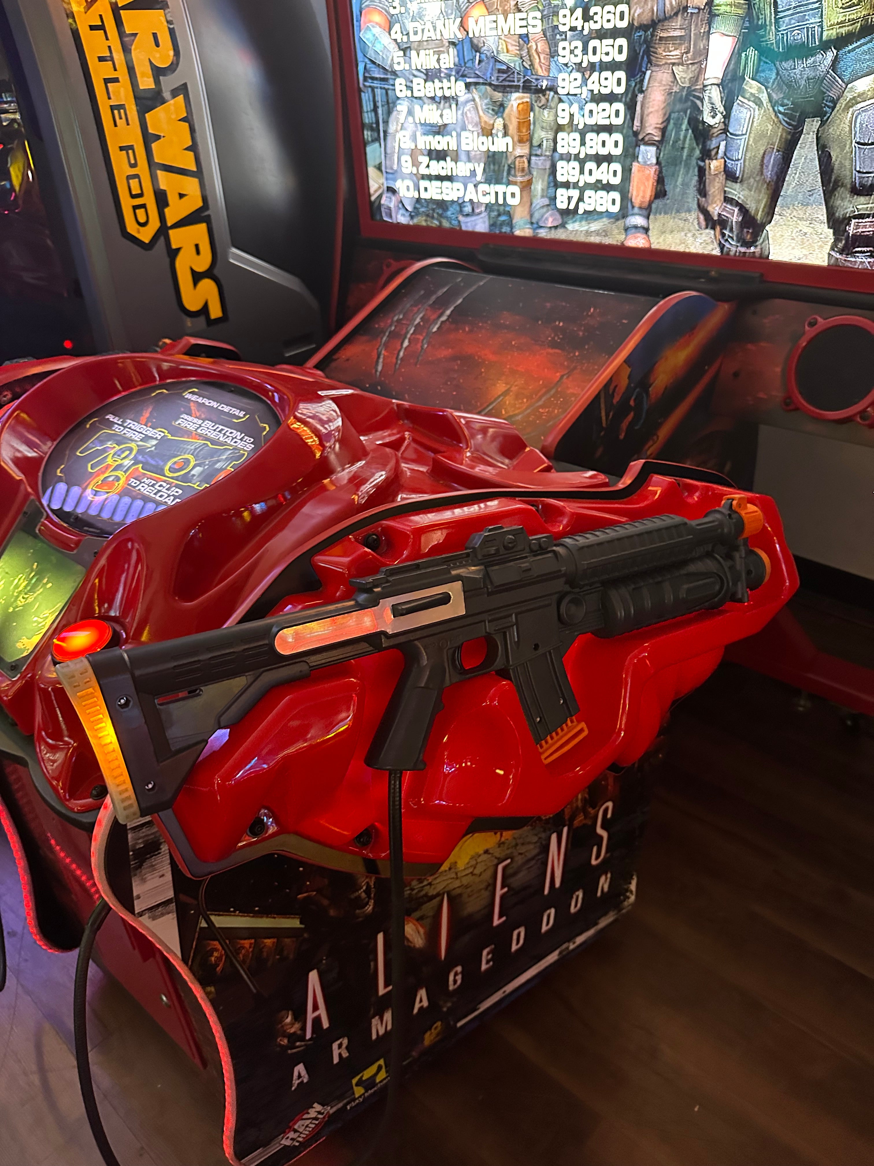 Raw Thrills Aliens Armageddon Arcade Game