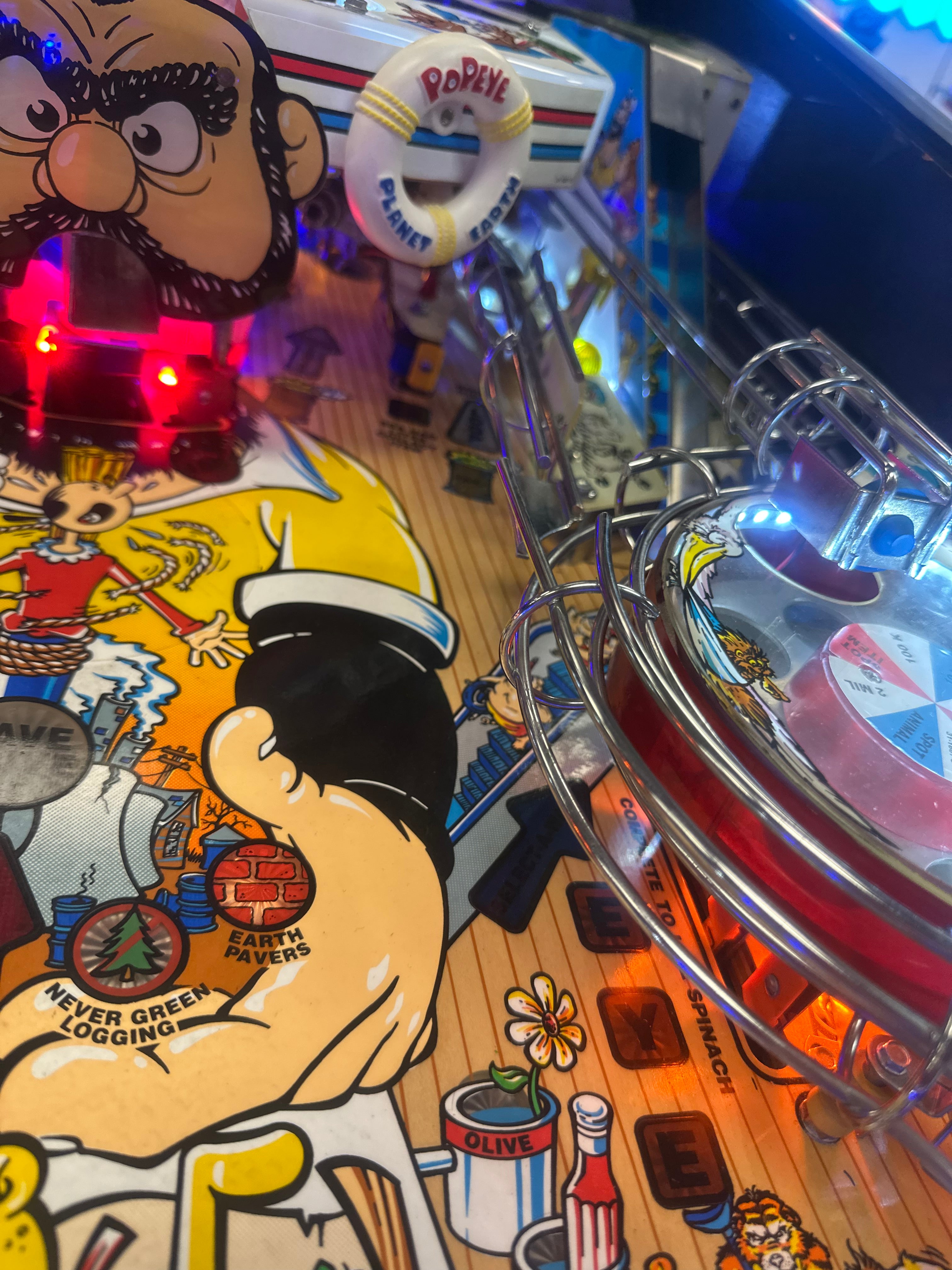 Bally Popeye Saves the Earth Pinball Machine