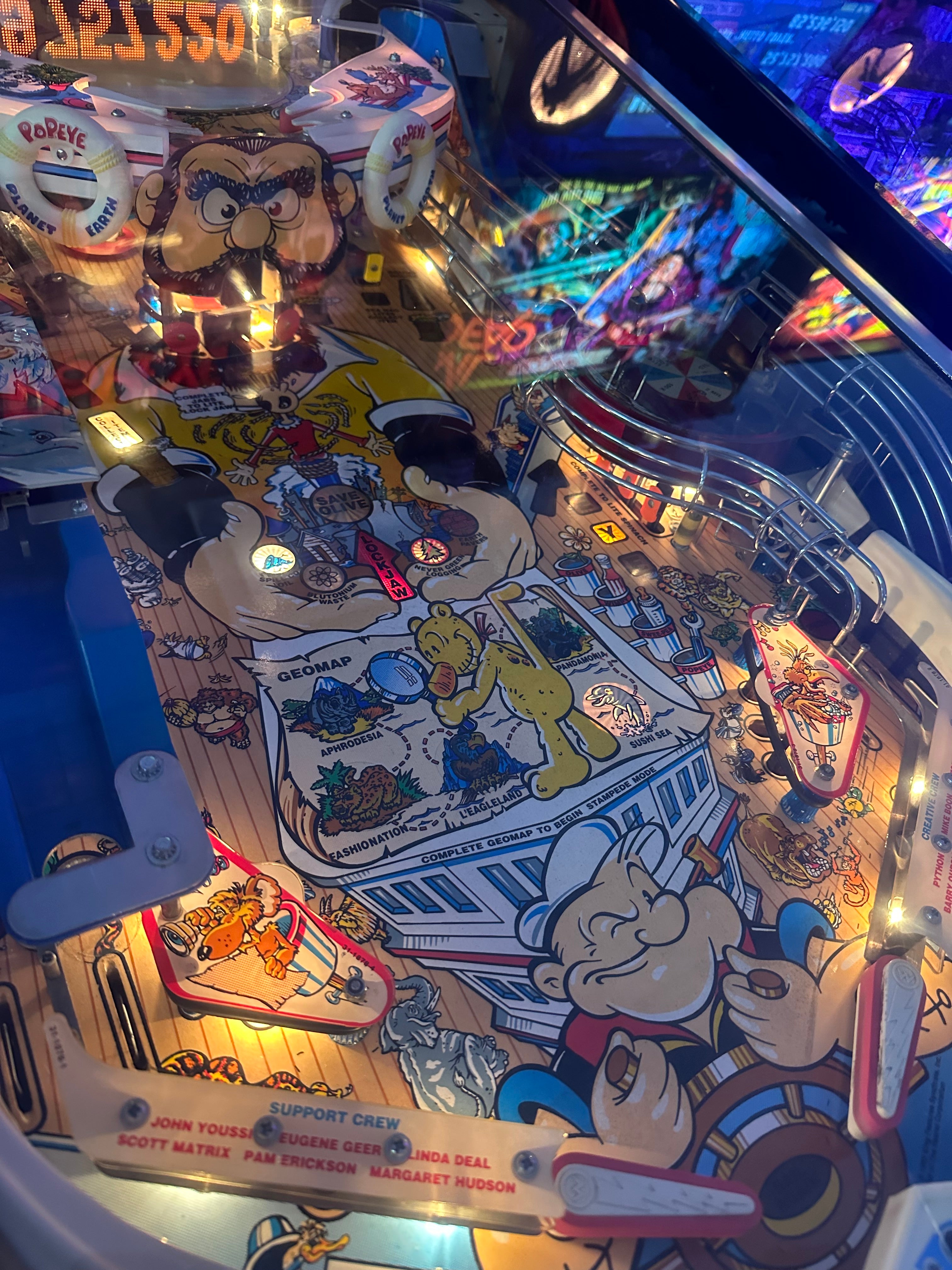 Bally Popeye Saves the Earth Pinball Machine