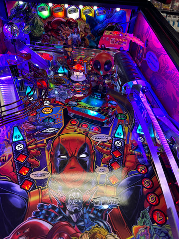 Image of Stern Pinball LOADED Deadpool Premium Pinball Machine