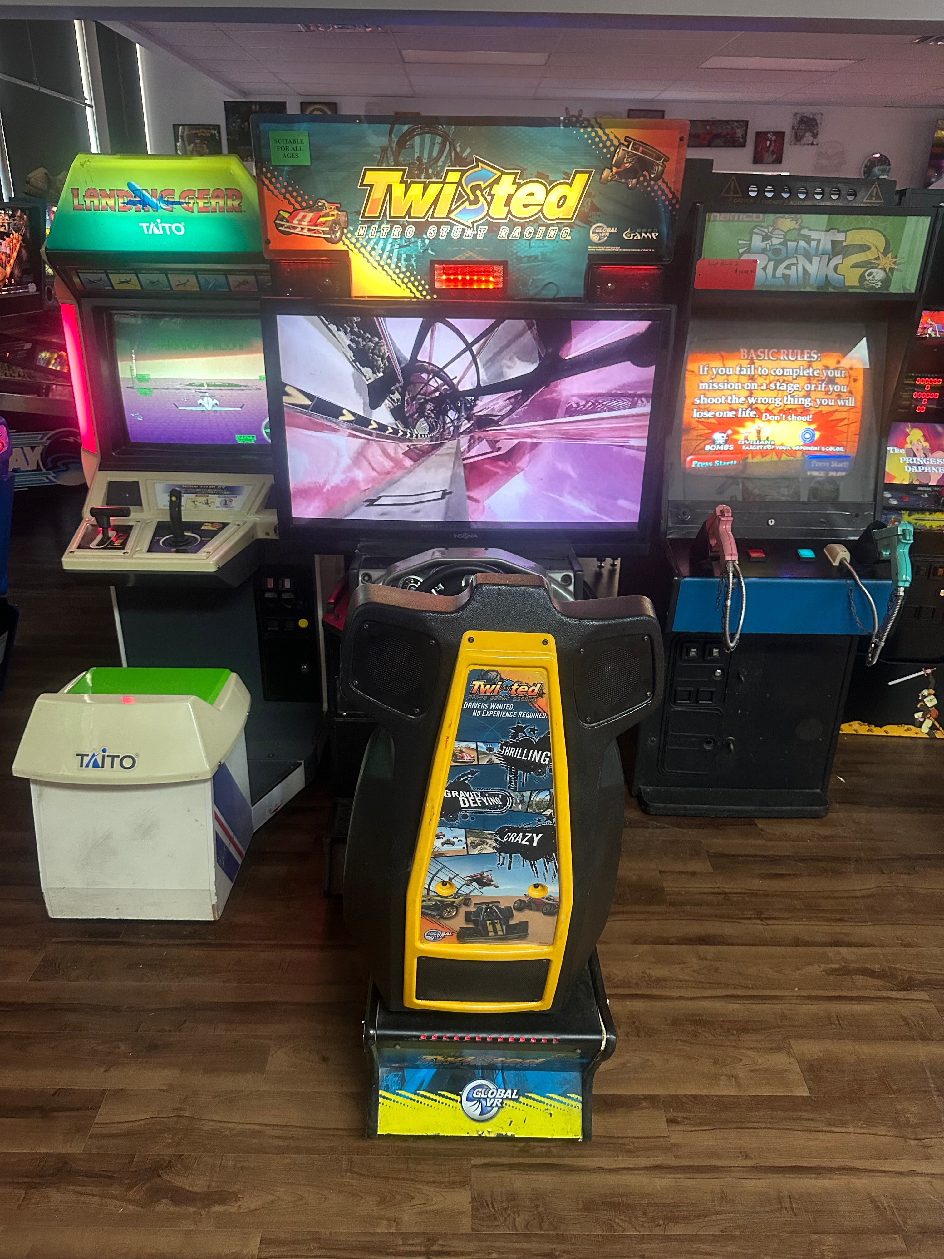 GlobalVR Twisted Nitro Stunt Racing Arcade Game