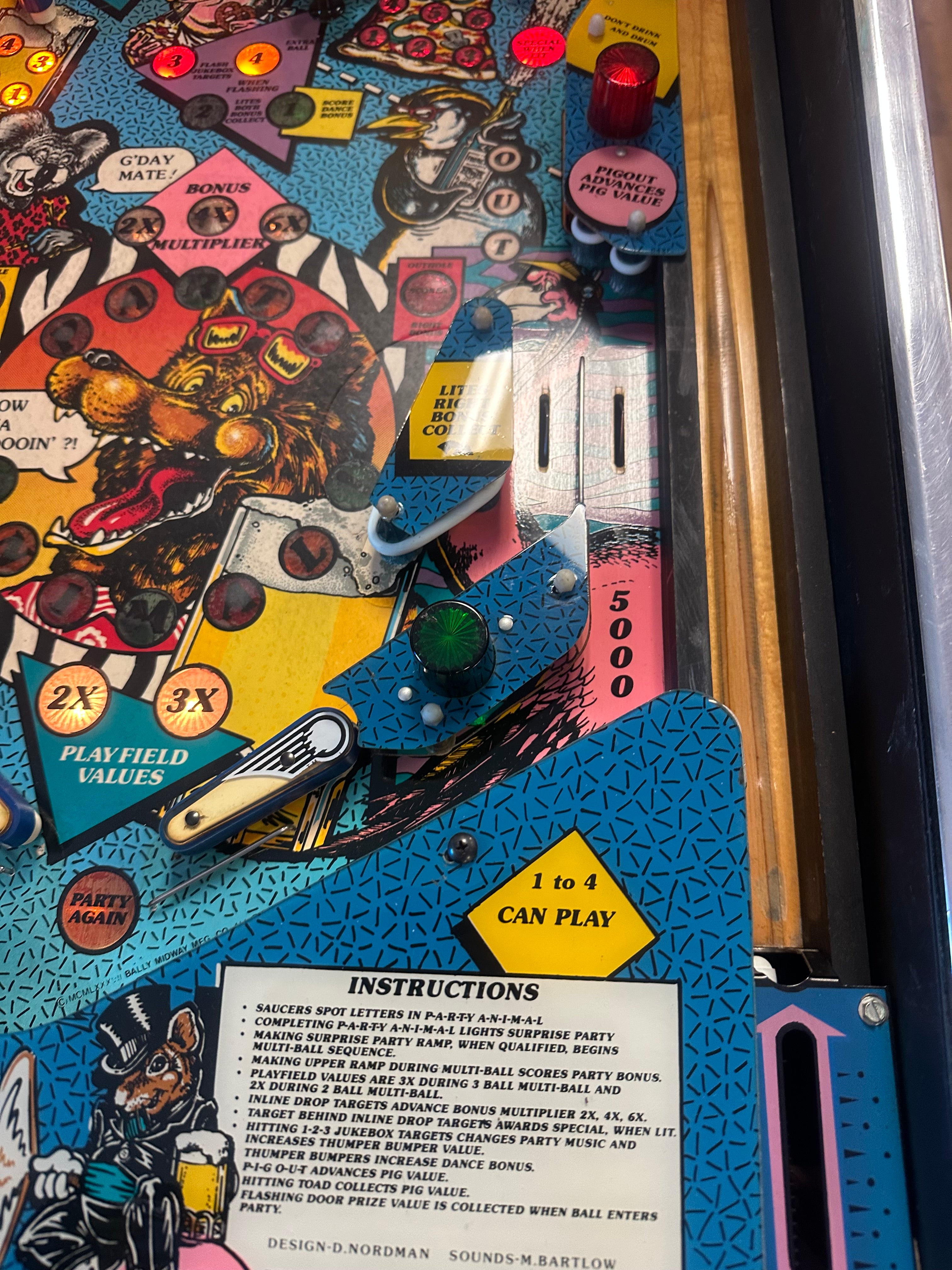 Bally Party Animal Pinball Machine