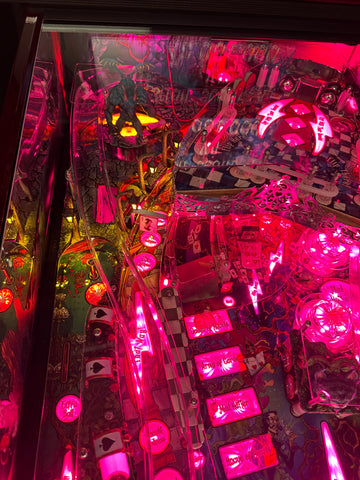 Image of Dutch Pinball Alice's Adventures in Wonderland Pinball Machine with Topper
