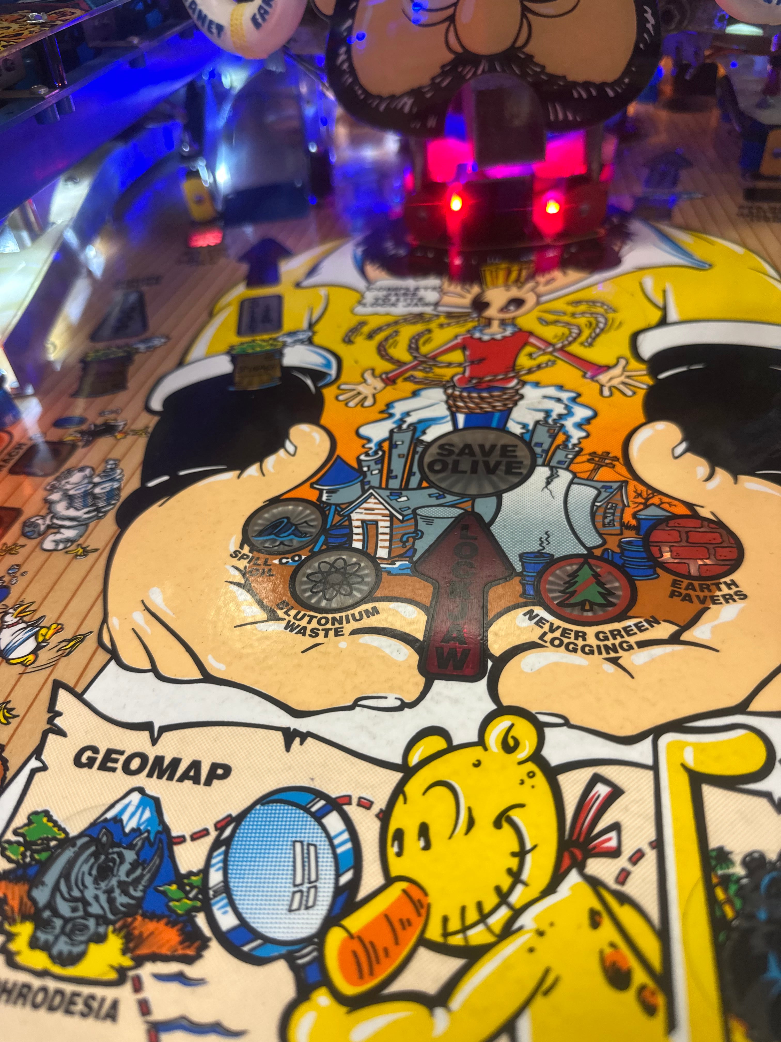 Bally Popeye Saves the Earth Pinball Machine