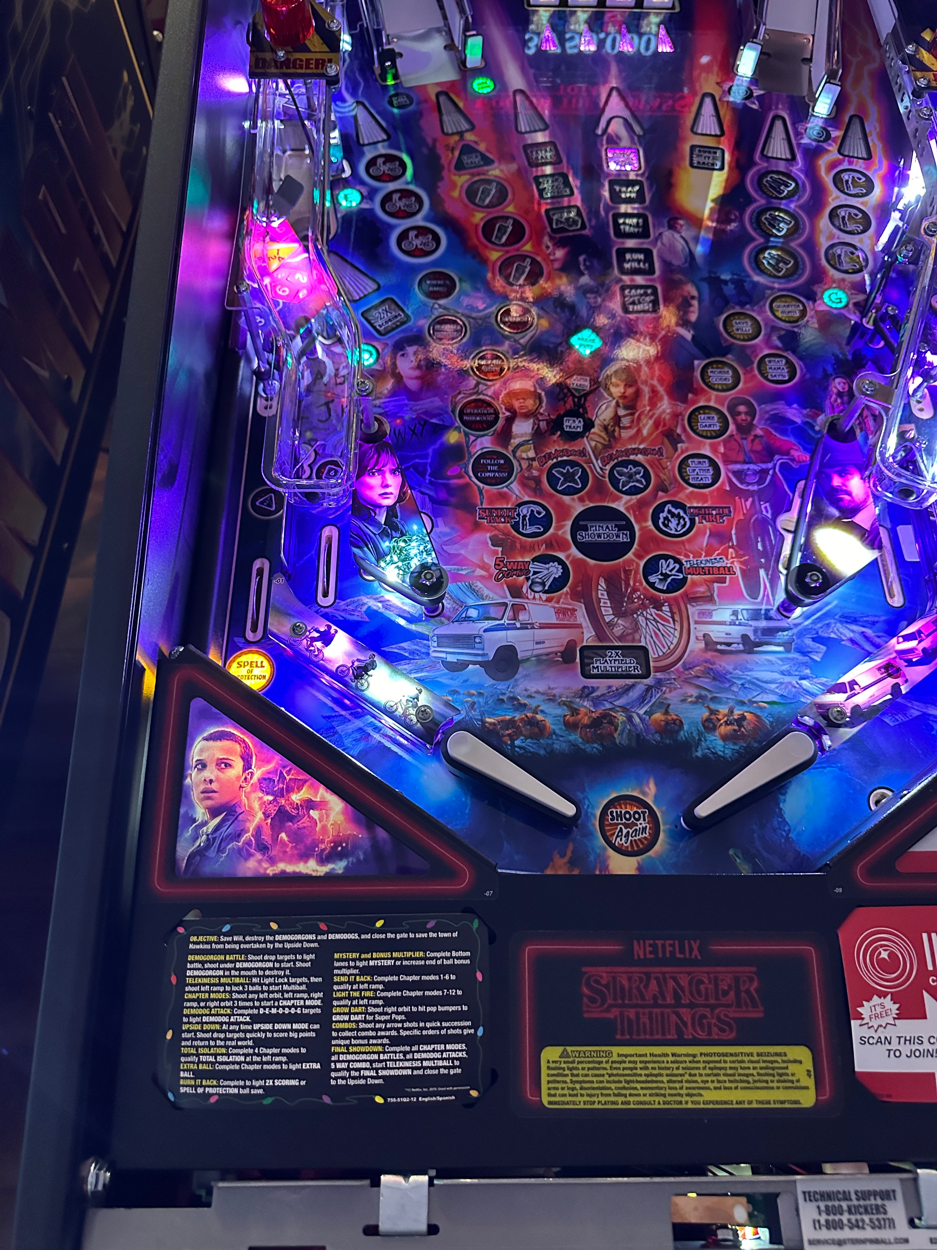 Stern Pinball Stranger Things Premium Pinball Machine