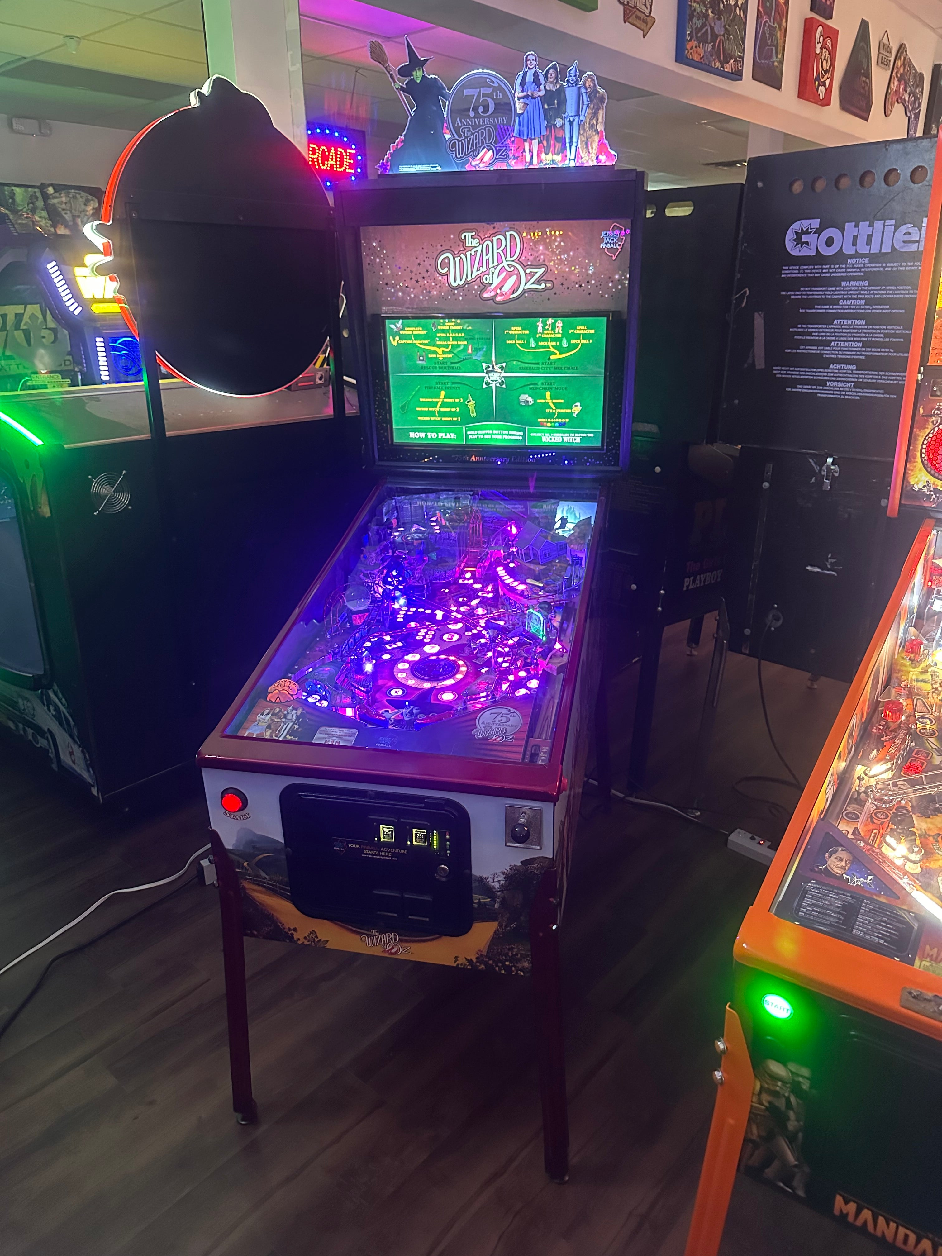JJP Wizard of Oz 75th Anniversary Ruby Red Edition Pinball Machine