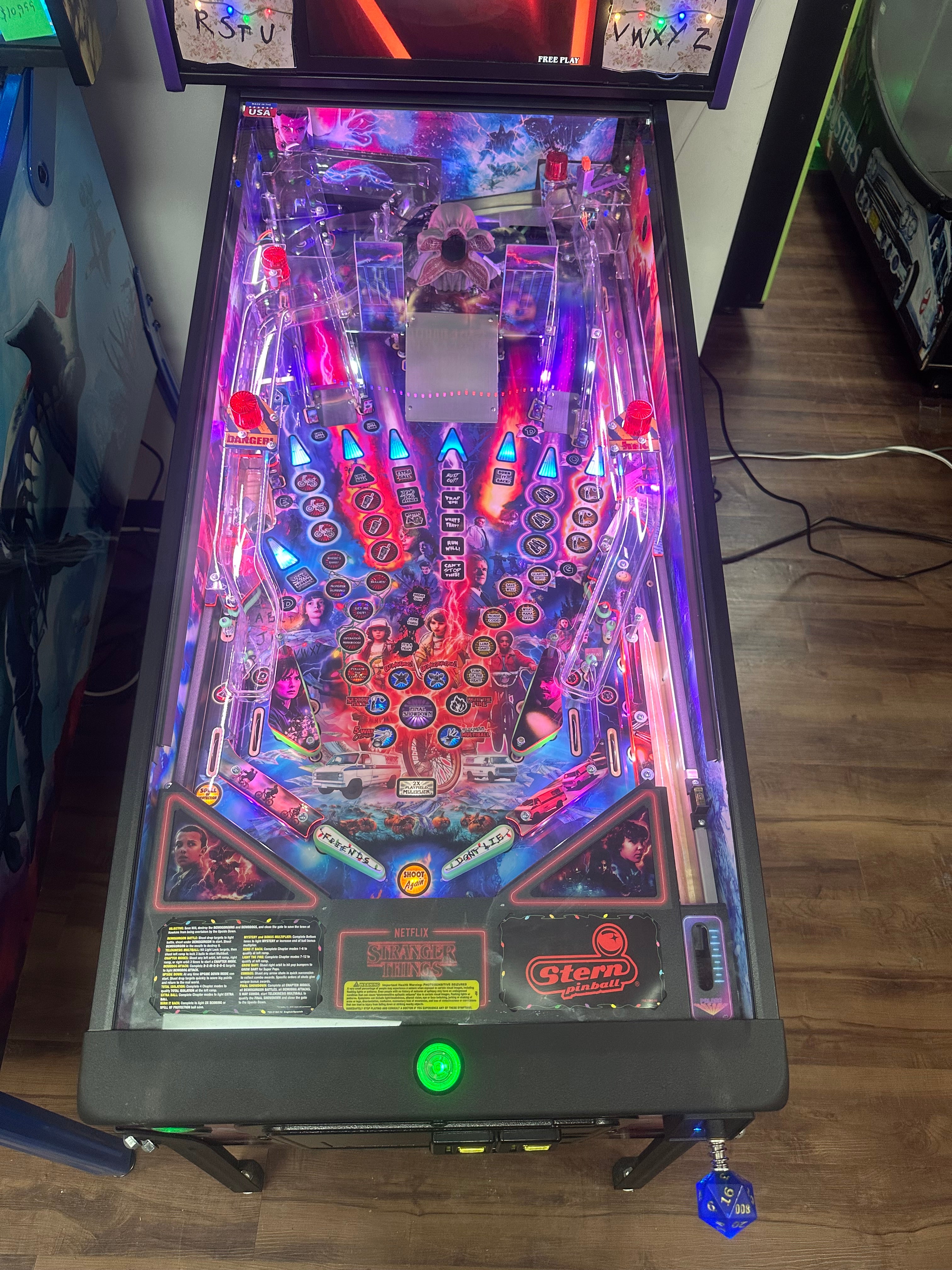 Stern Pinball LOADED Stranger Things Pro Pinball Machine
