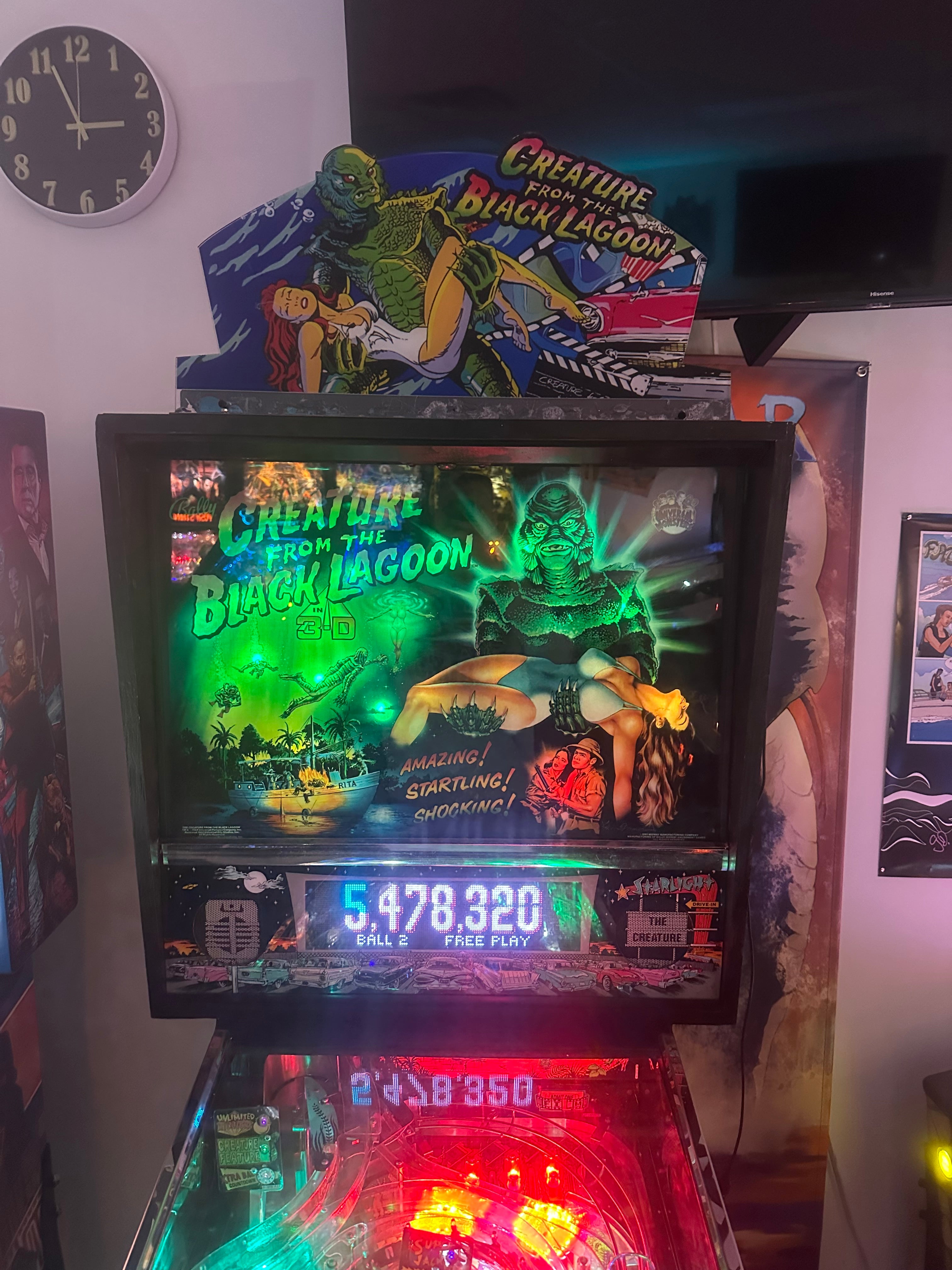 Bally LOADED Creature from the Black Lagoon Pinball Machine