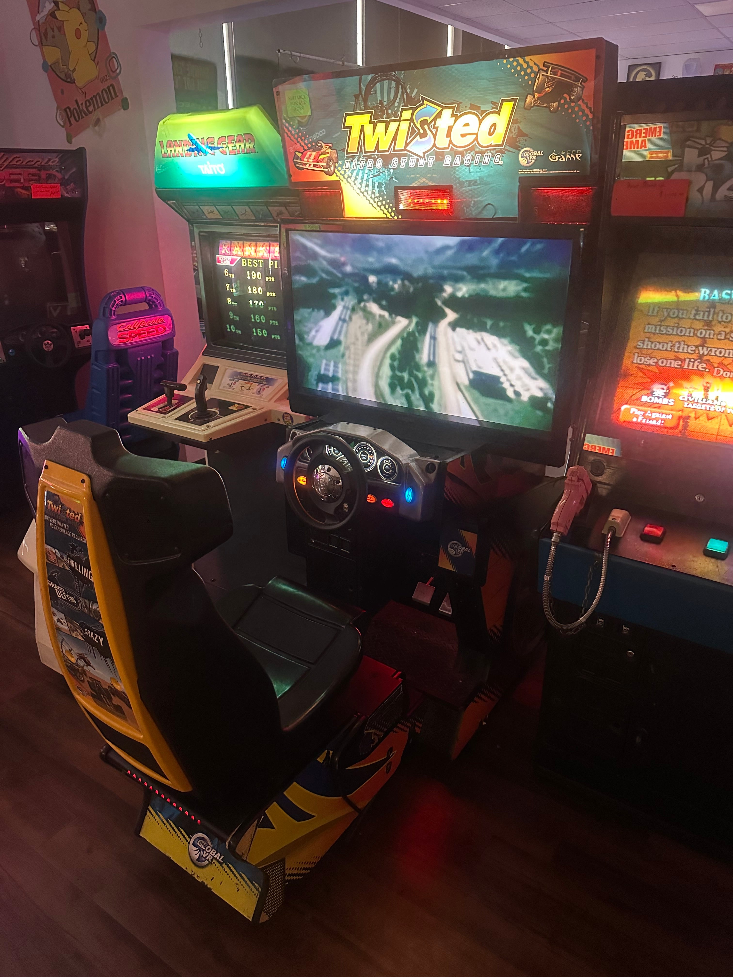 GlobalVR Twisted Nitro Stunt Racing Arcade Game