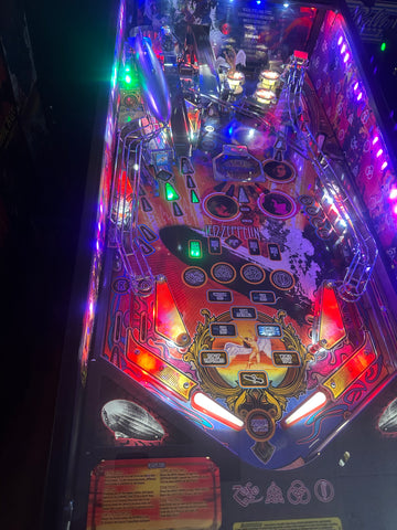 Image of Stern Pinball LOADED Led Zeppelin Premium Pinball Machine with Official Topper