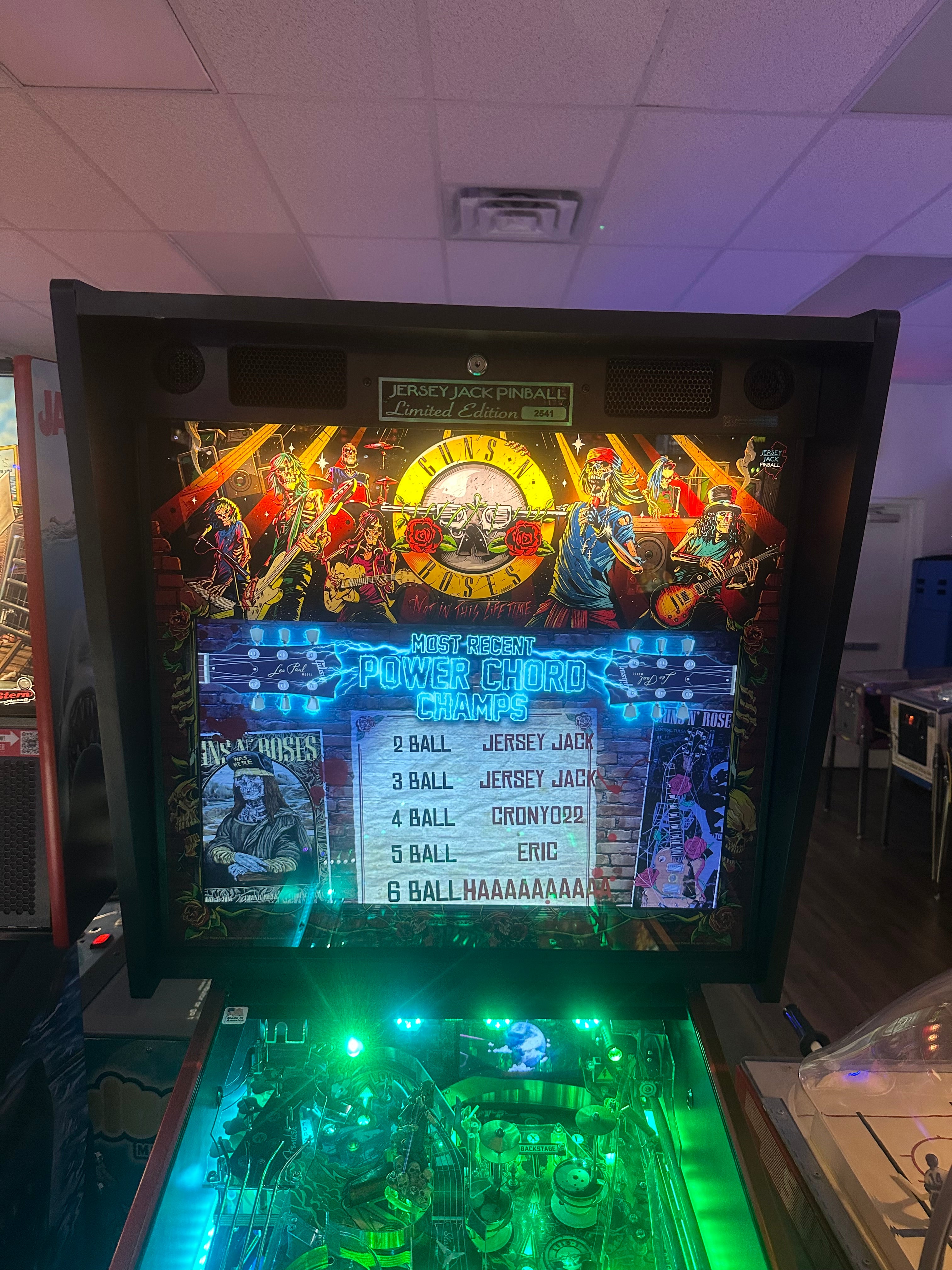 JJP Guns N' Roses Limited Edition Pinball Machine