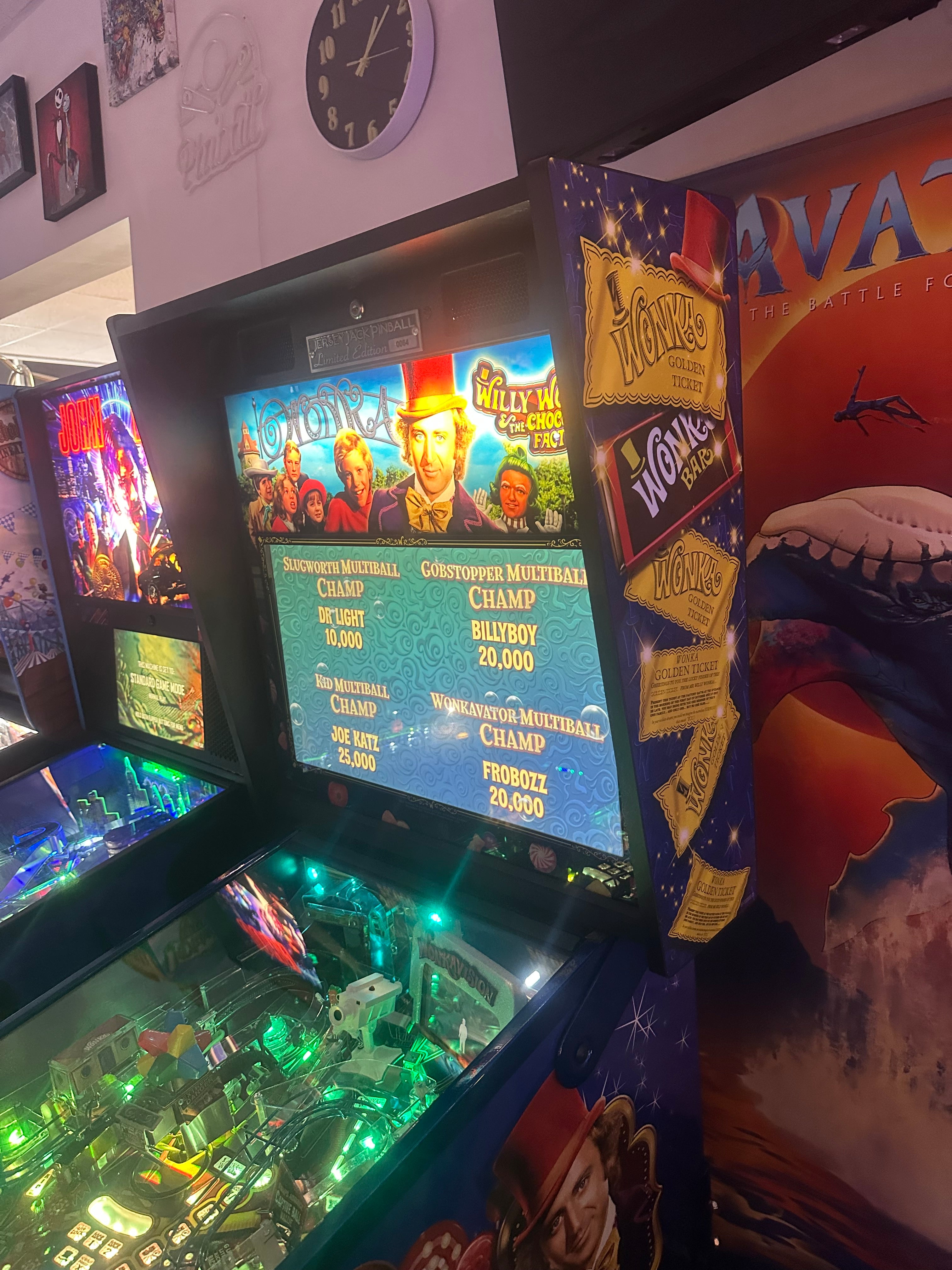 JJP Willy Wonka & the Chocolate Factory Limited Edition Pinball Machine