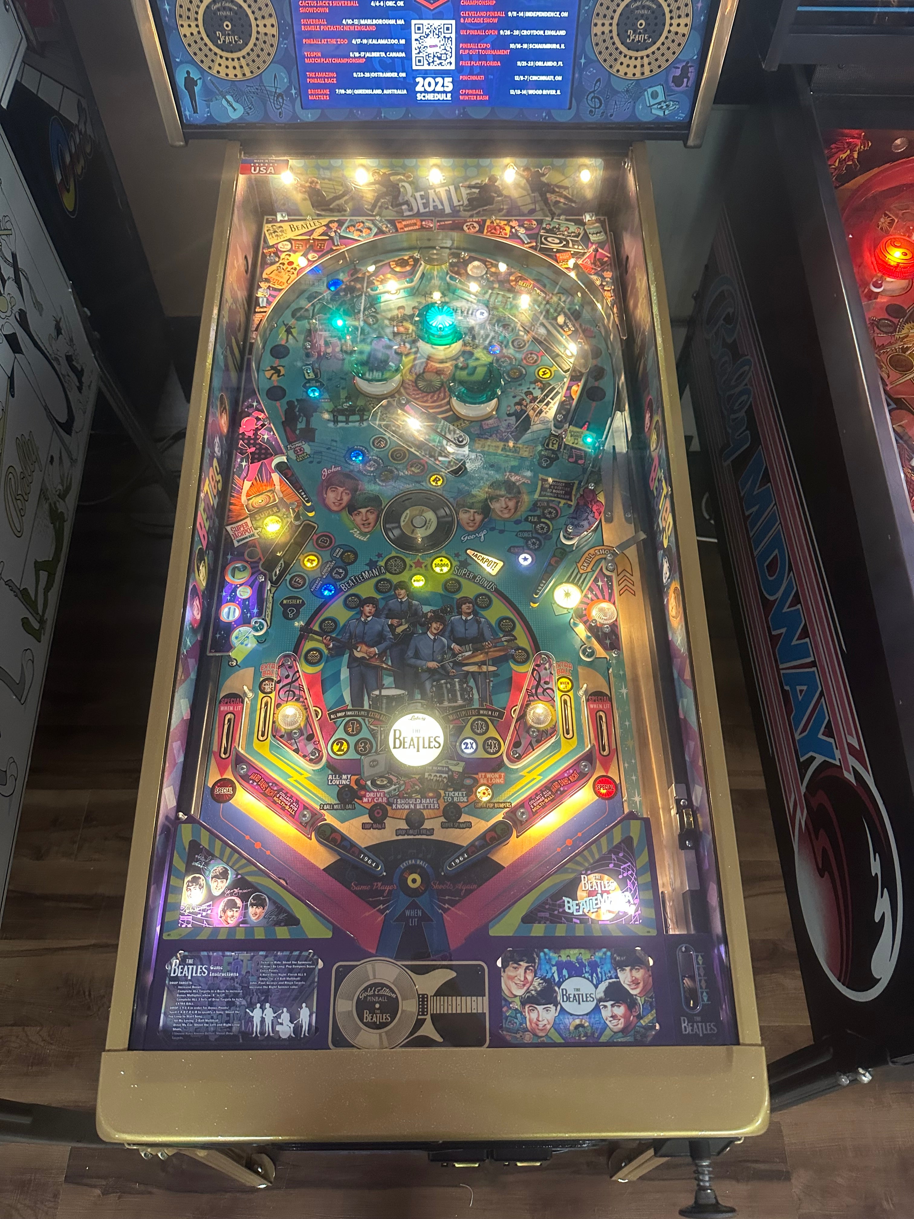 Stern Pinball The Beatles Gold Pinball Machine