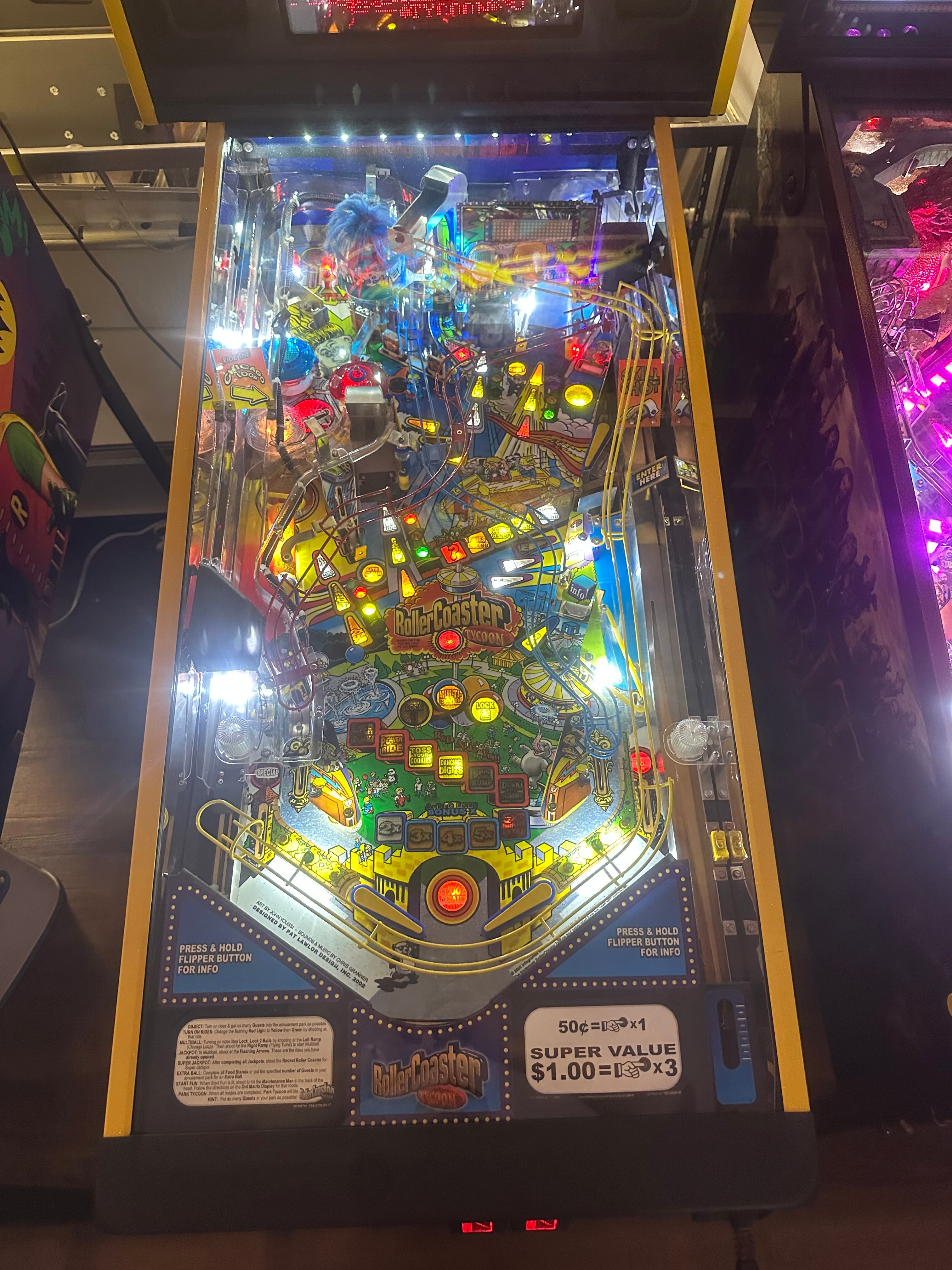 Stern Pinball Roller Coaster Tycoon Pinball Machine