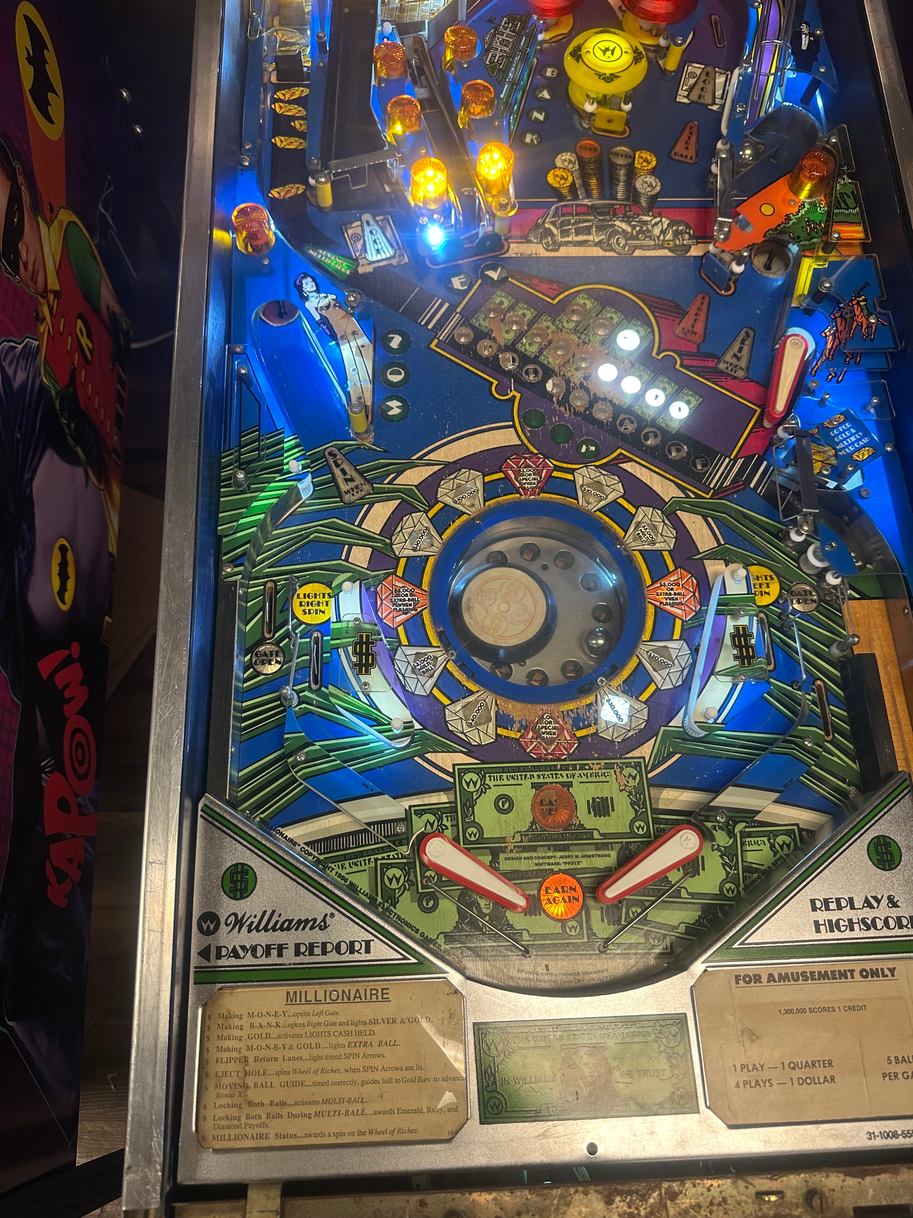 Williams Millionaire Pinball Machine
