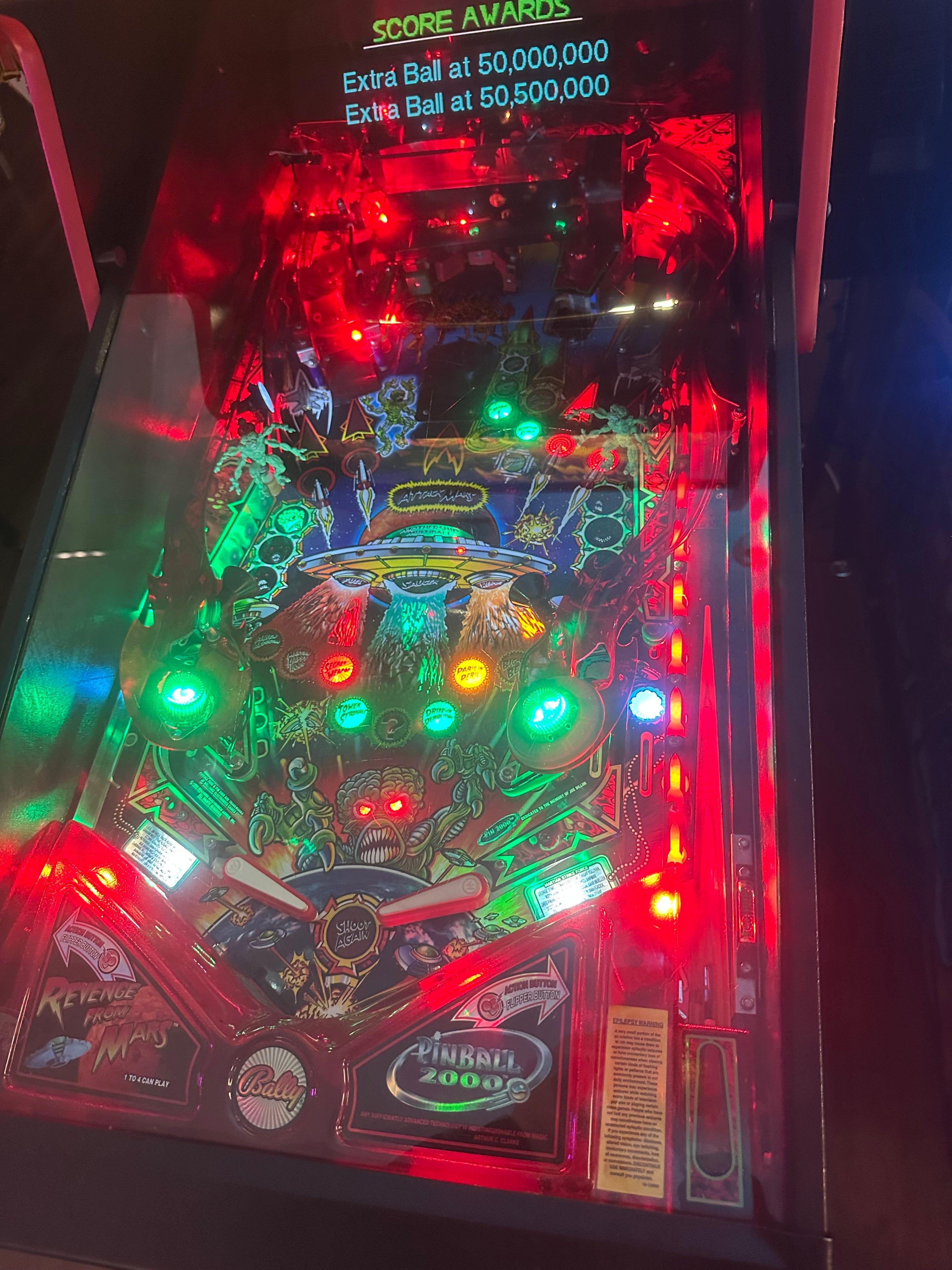Bally Revenge From Mars Pinball Machine