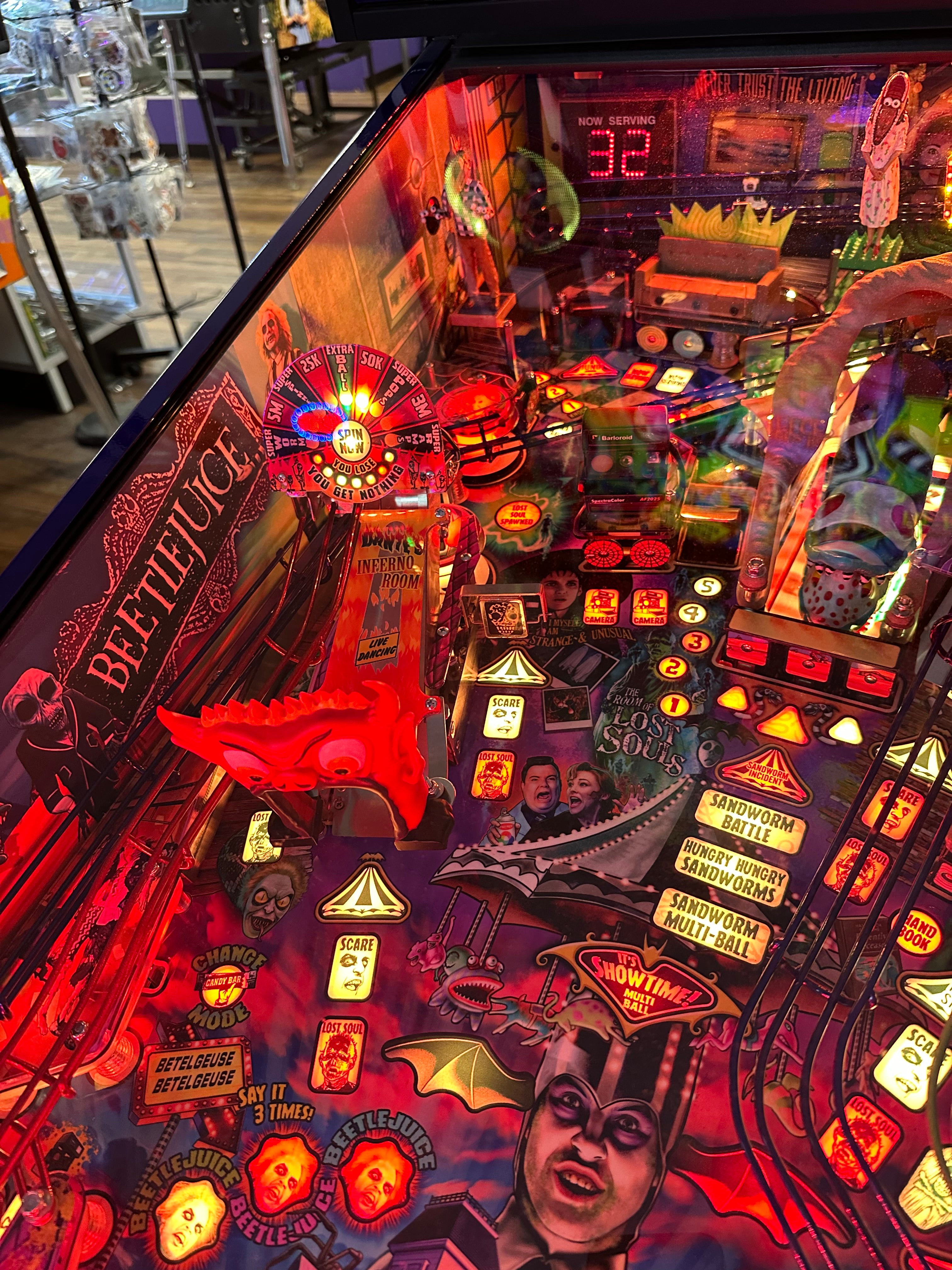 Spooky Pinball Beetlejuice Pinball Machine IN STOCK READY TO SHIP