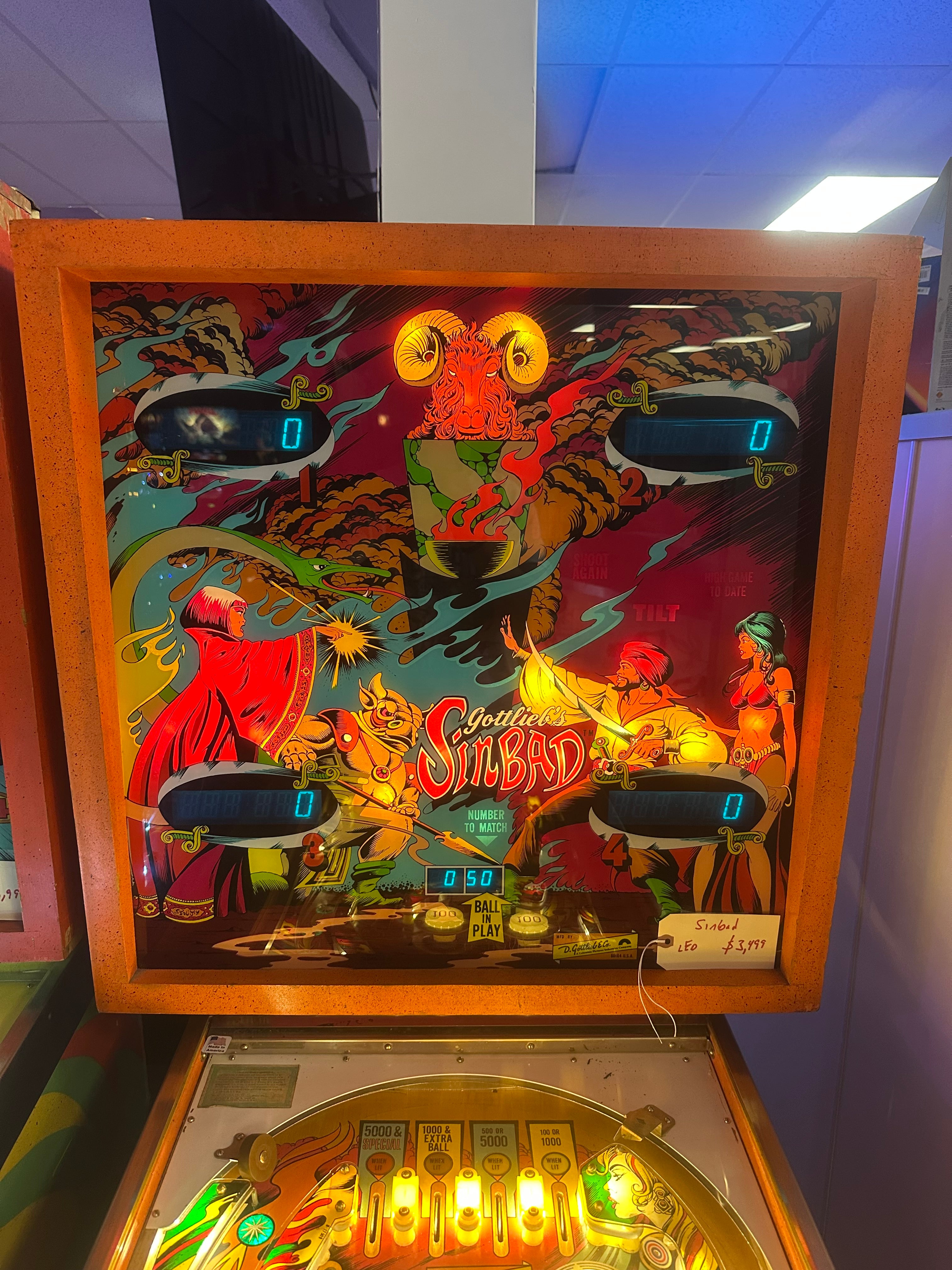 Gottlieb Sinbad Pinball Machine