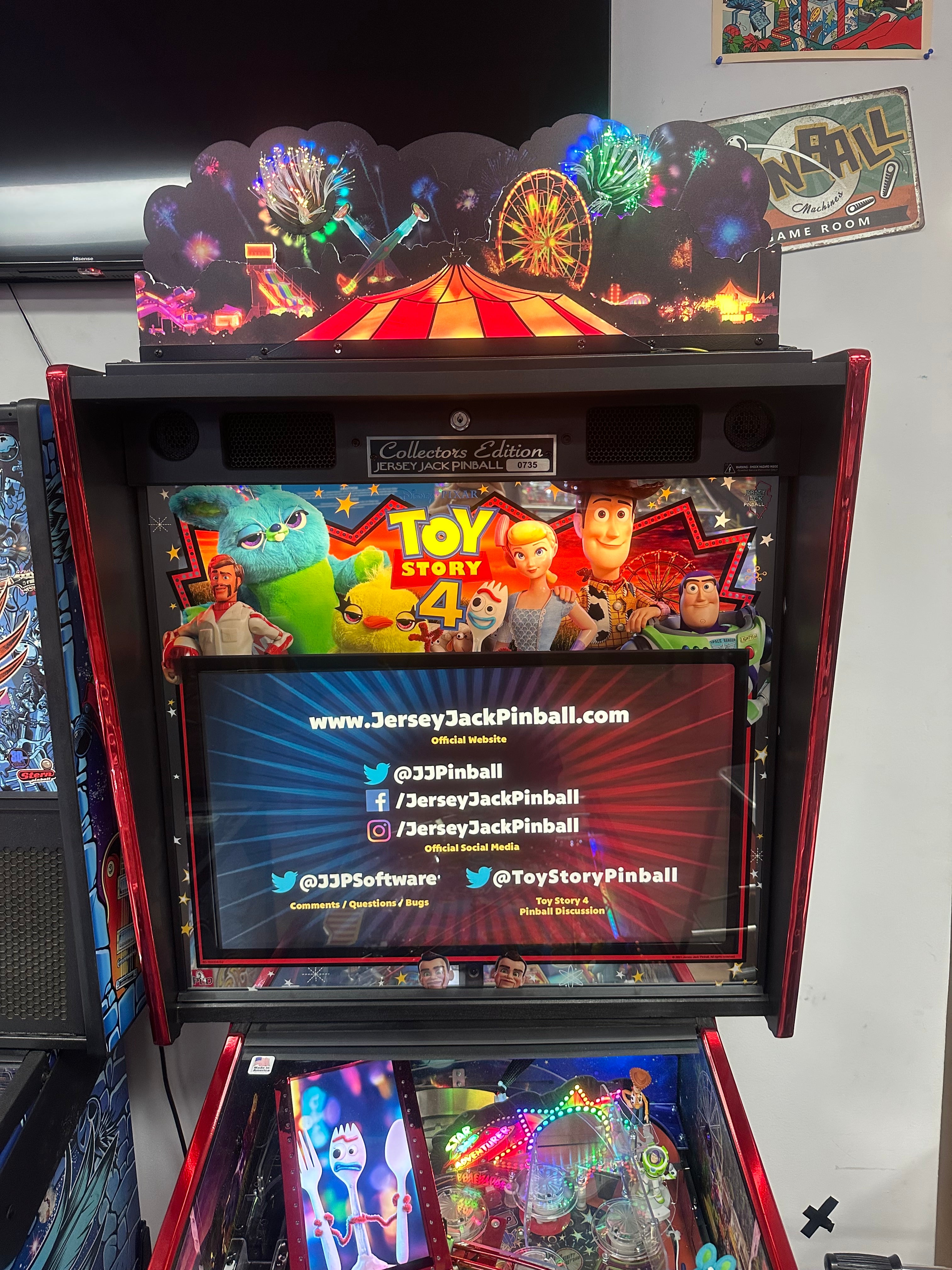 JJP Toy Story 4 Collectors Edition Pinball Machine