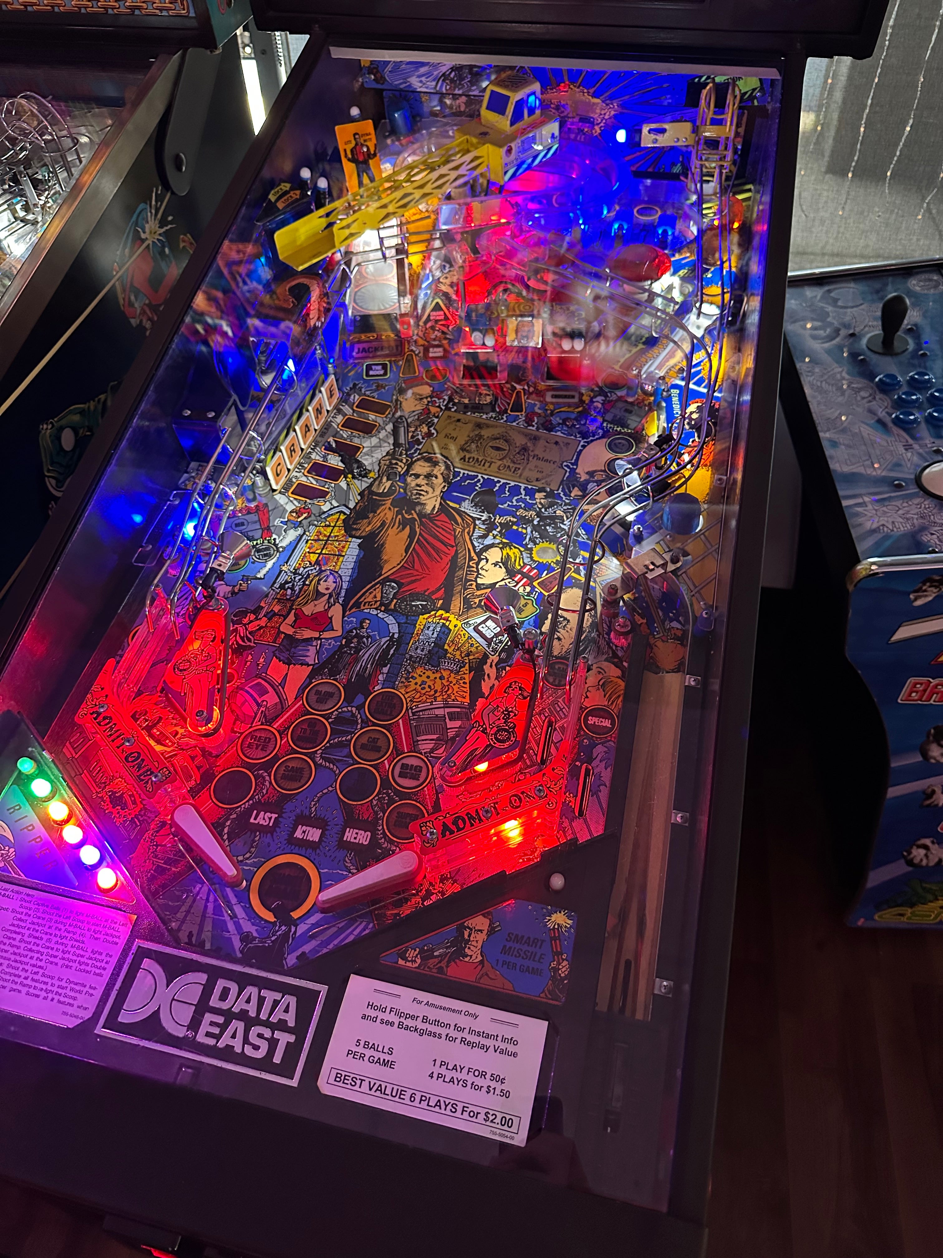 Data East Last Action Hero Pinball Machine