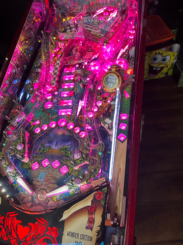 Image of Dutch Pinball Alice's Adventures in Wonderland Pinball Machine with Topper