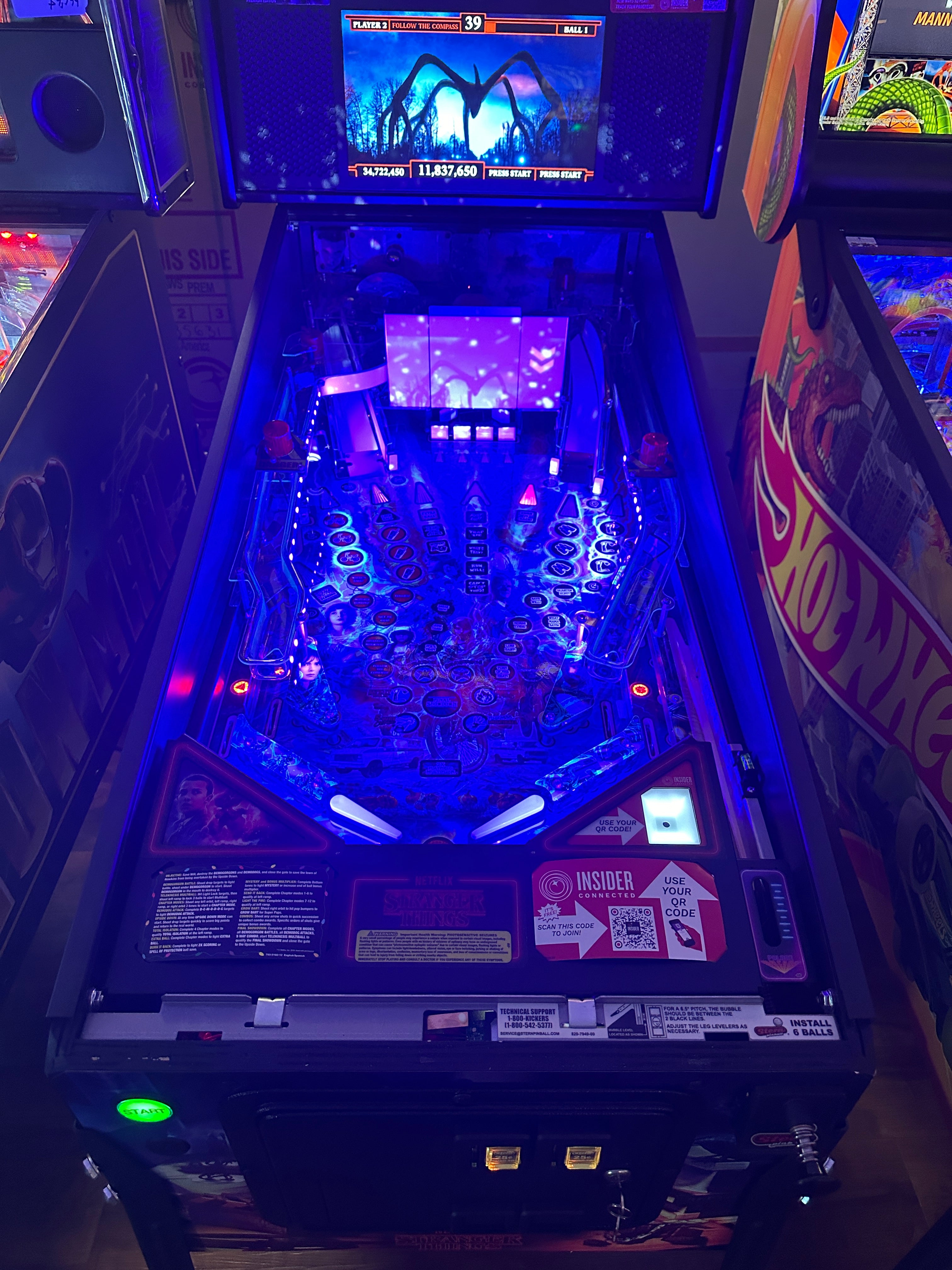 Stern Pinball Stranger Things Premium Pinball Machine