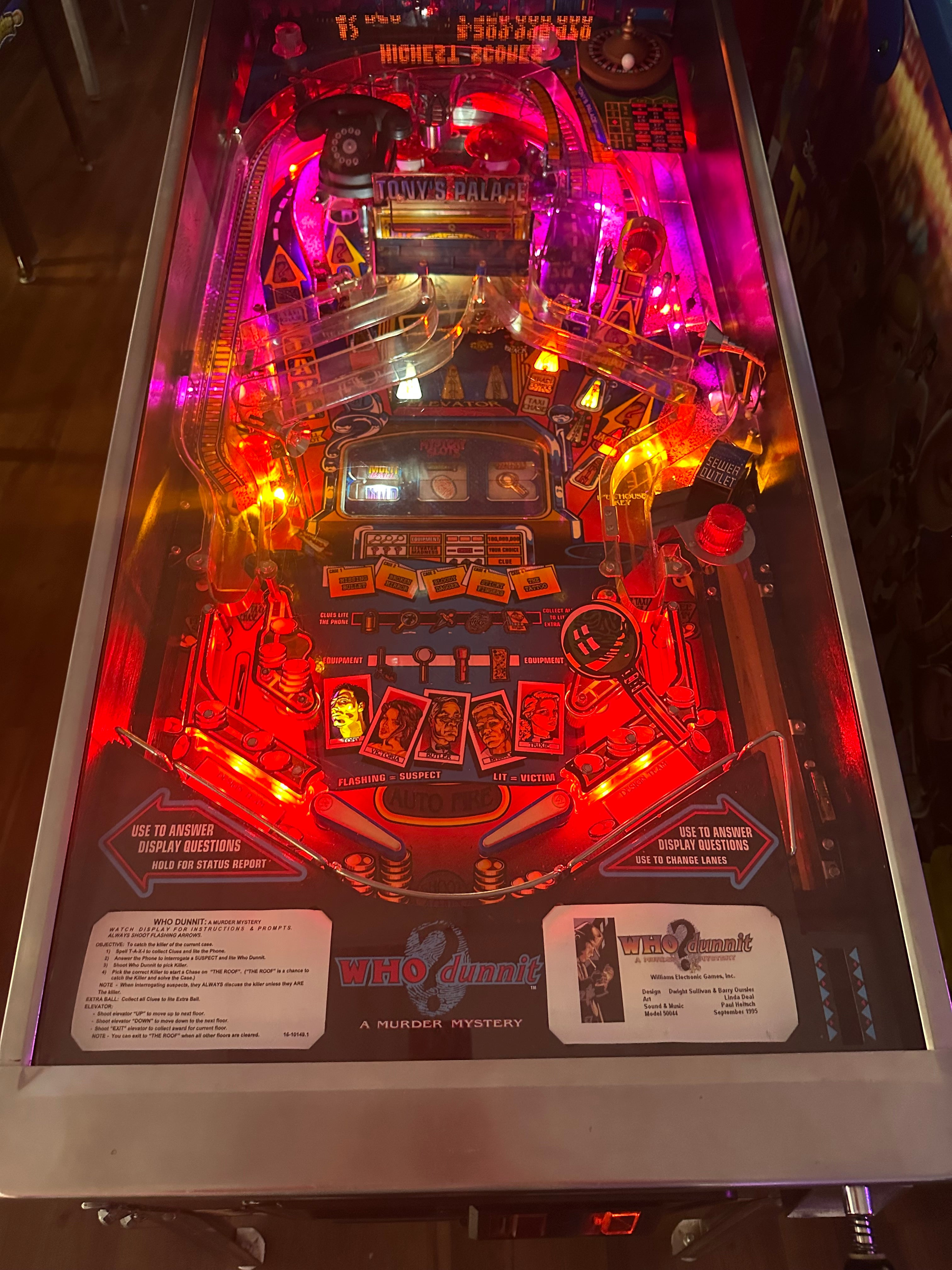 Bally Who Dunnit Pinball Machine