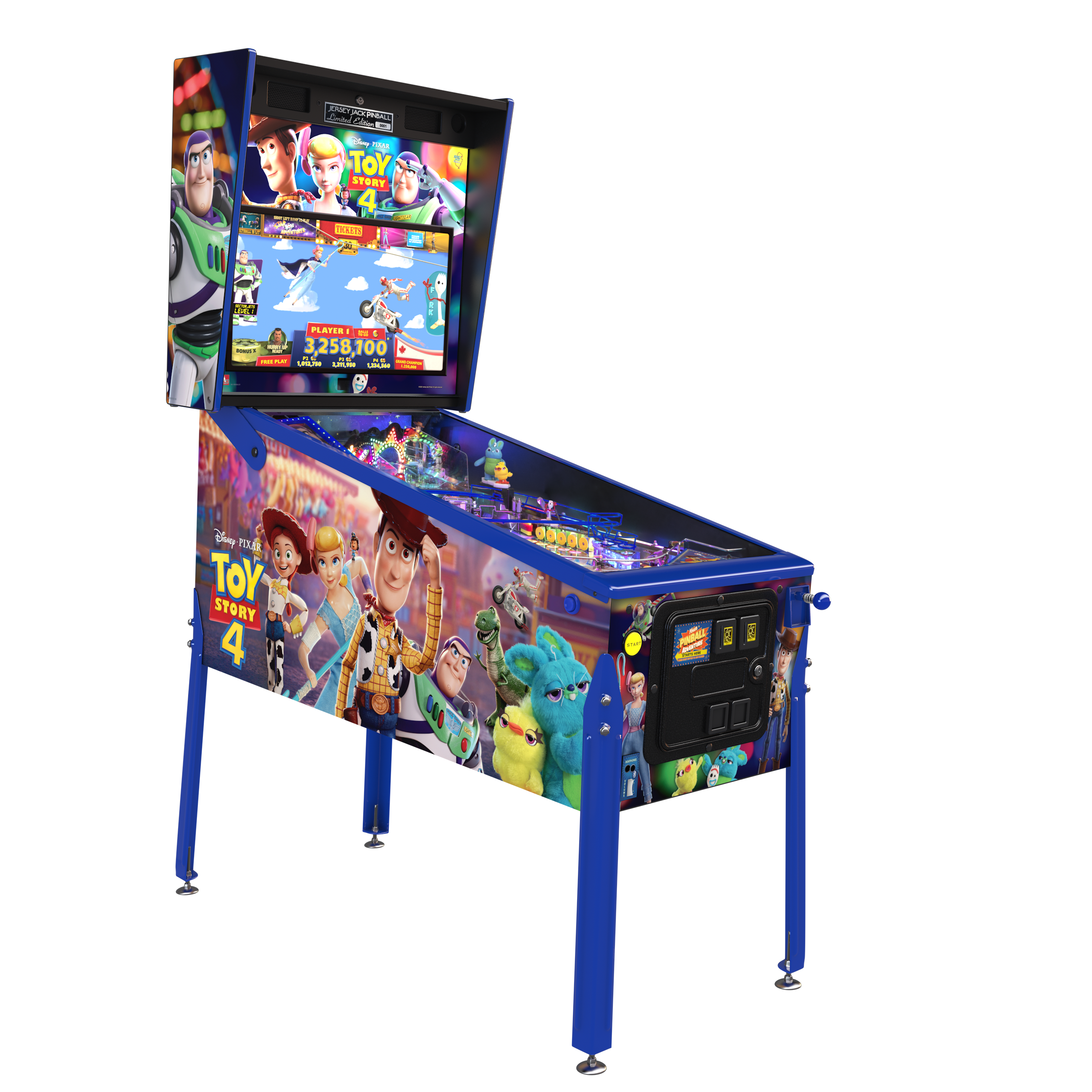 JJP Toy Story 4 Limited Edition Pinball Machine FREE SHIPPING