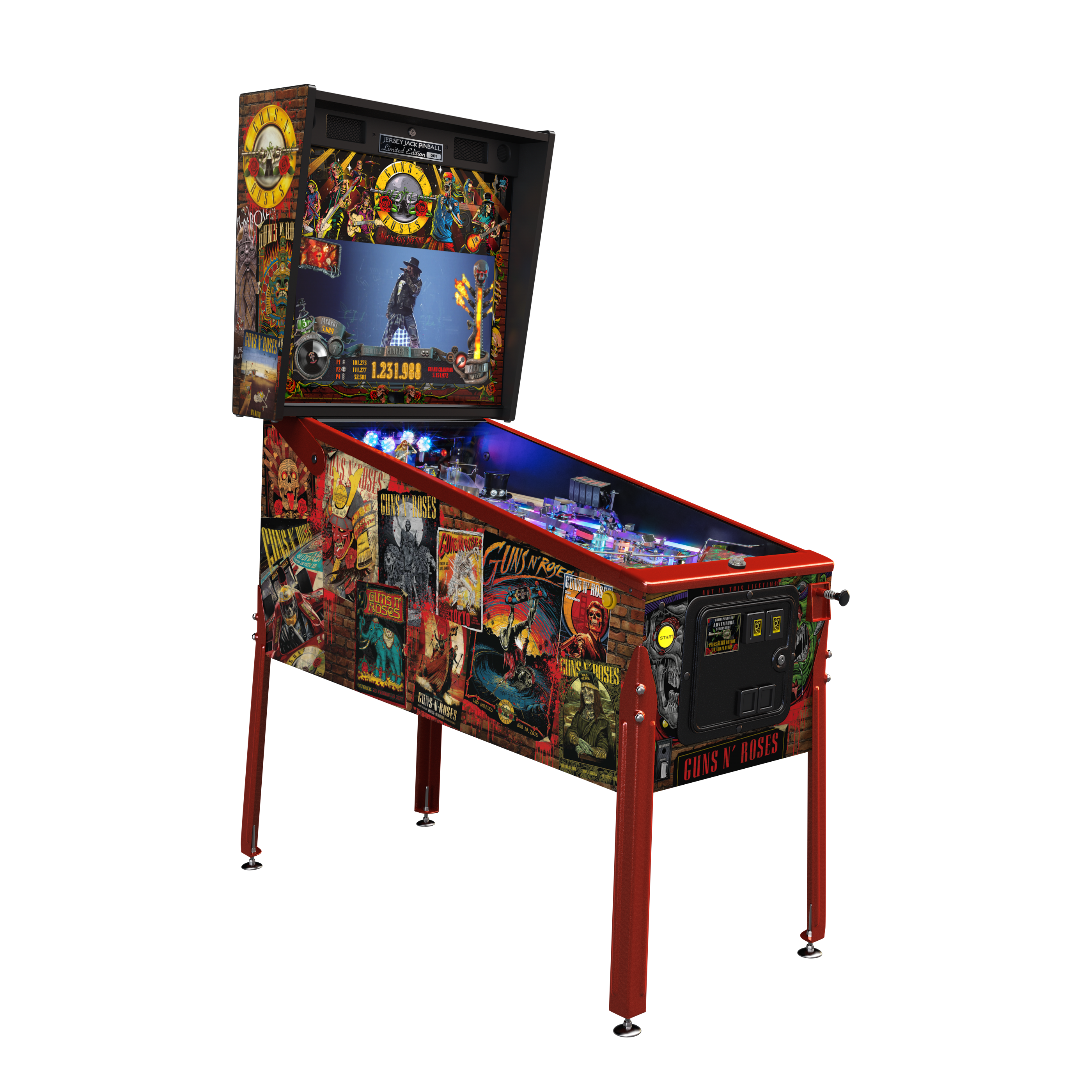 JJP Guns N' Roses Limited Edition Pinball Machine Free Shipping