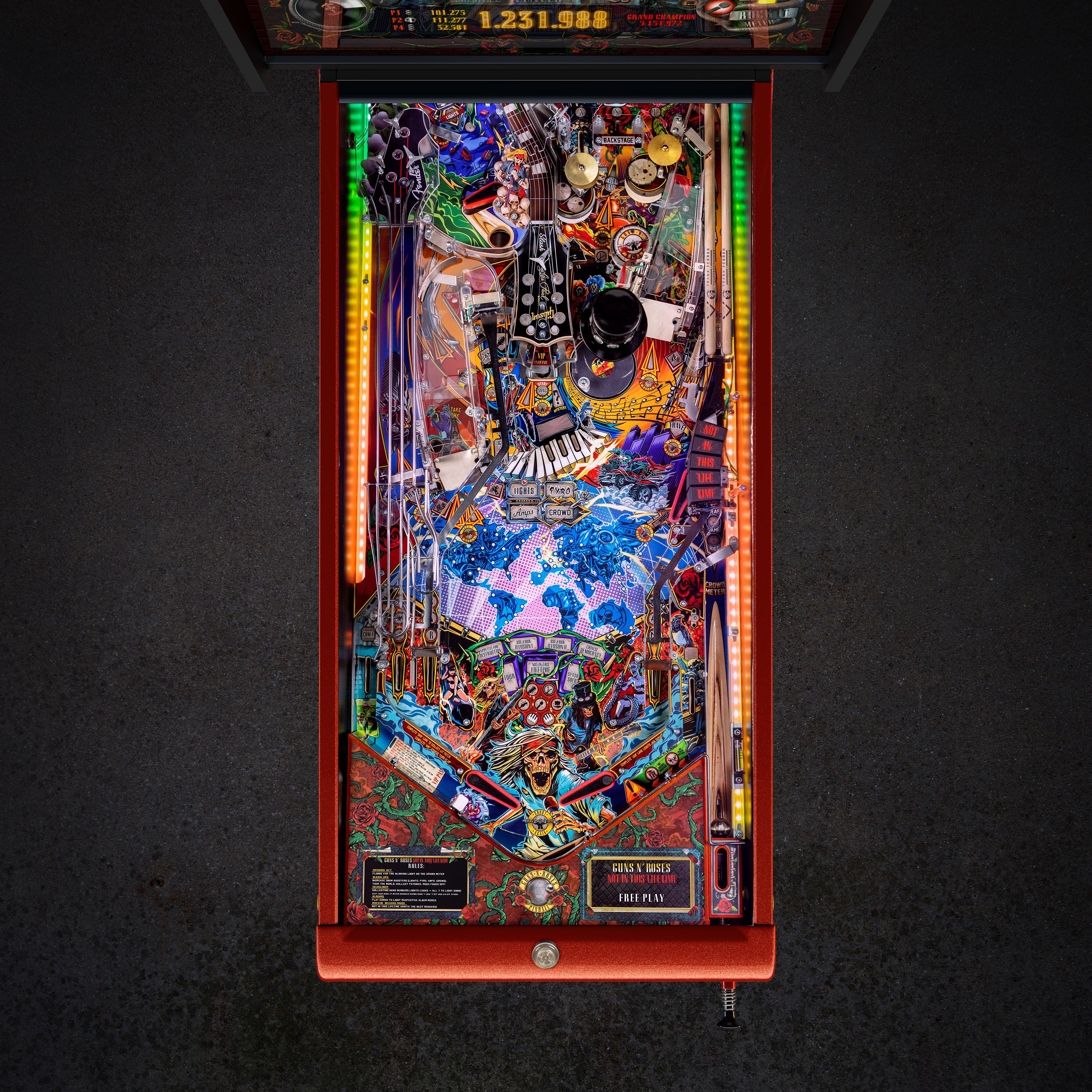 JJP Guns N' Roses Limited Edition Pinball Machine Free Shipping