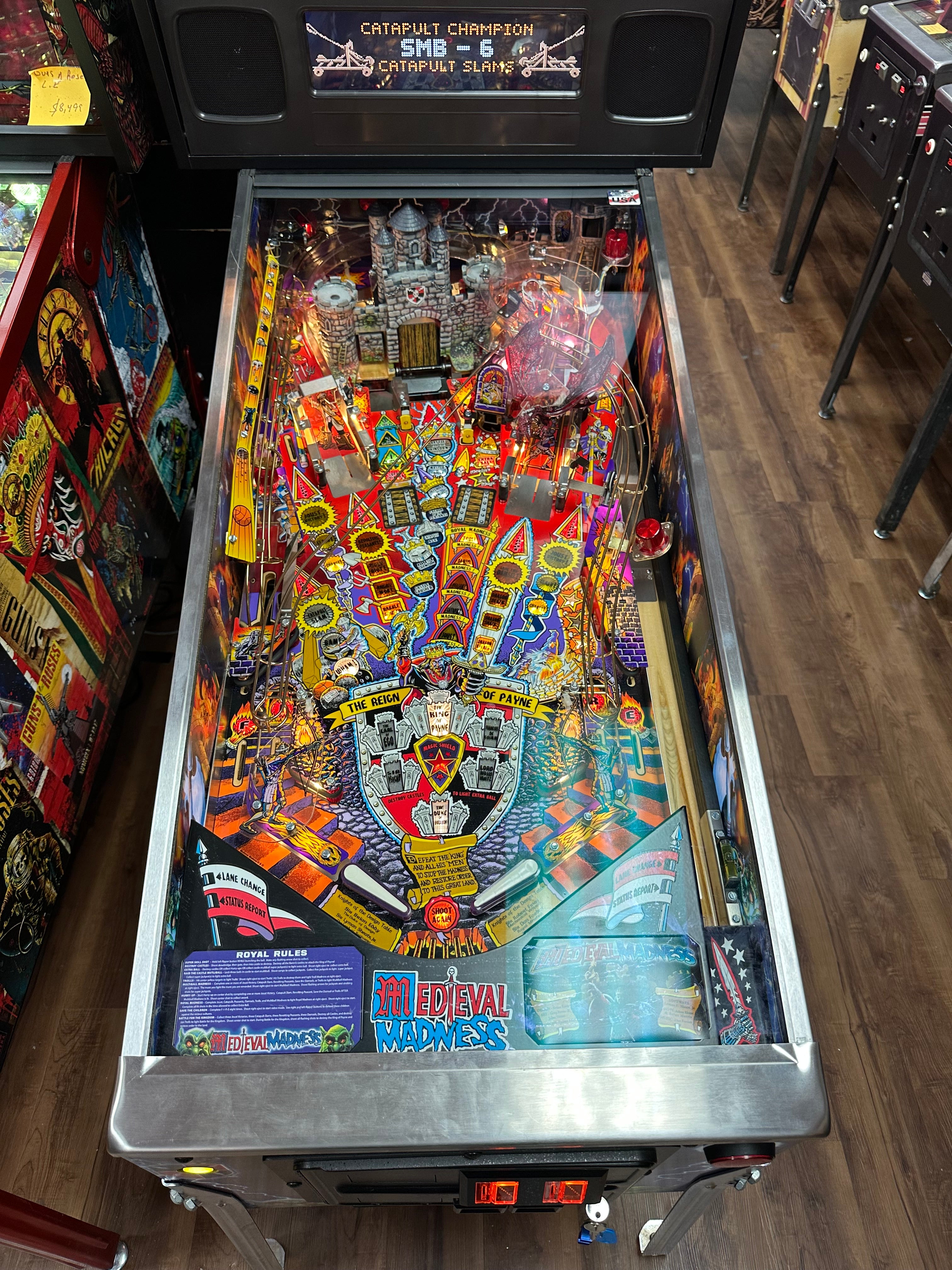 Chicago Gaming Company LOADED Medieval Madness Standard Edition Pinball Machine